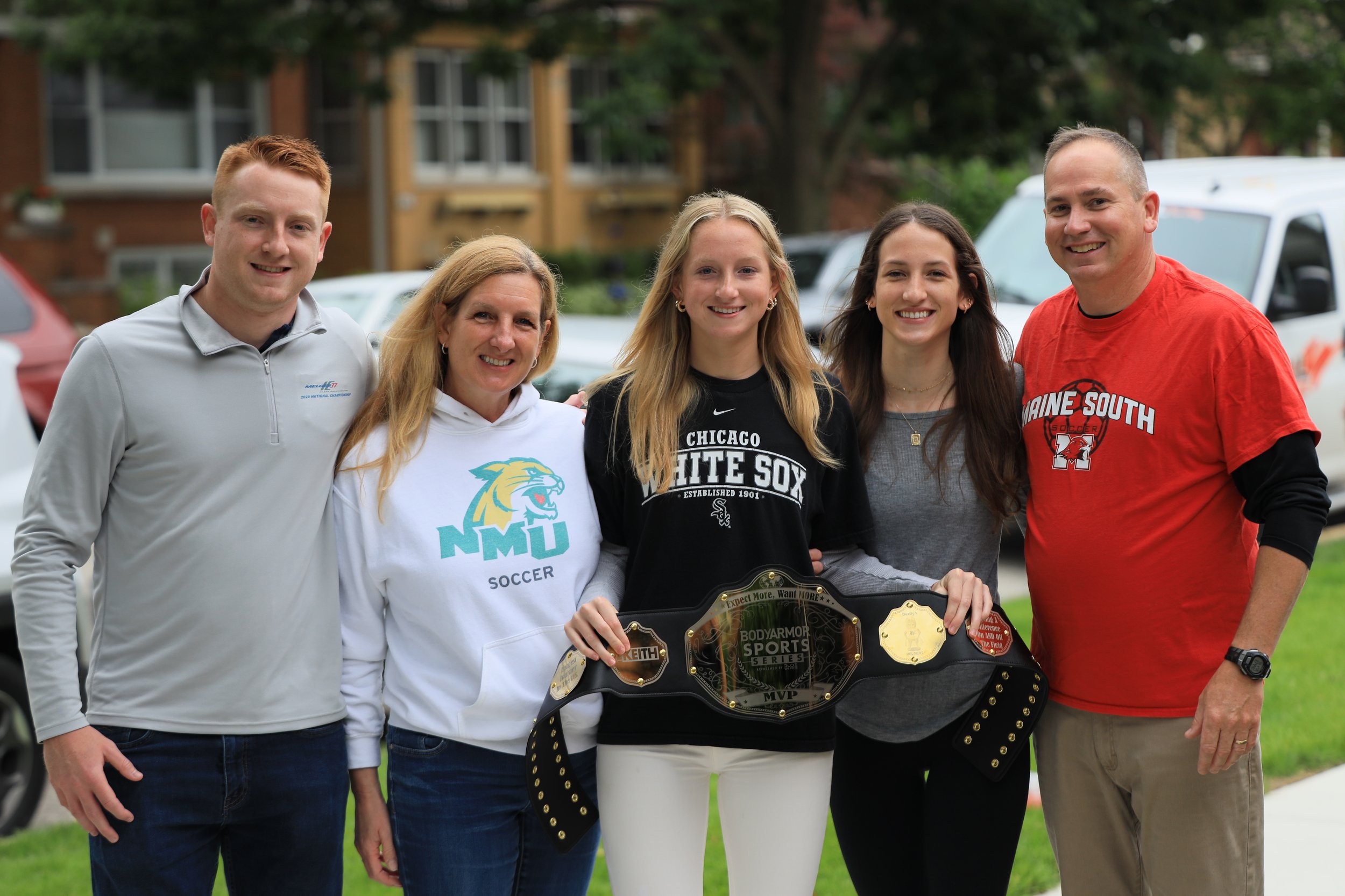 Maine South senior surprised with BODYARMOR Series MVP Belt