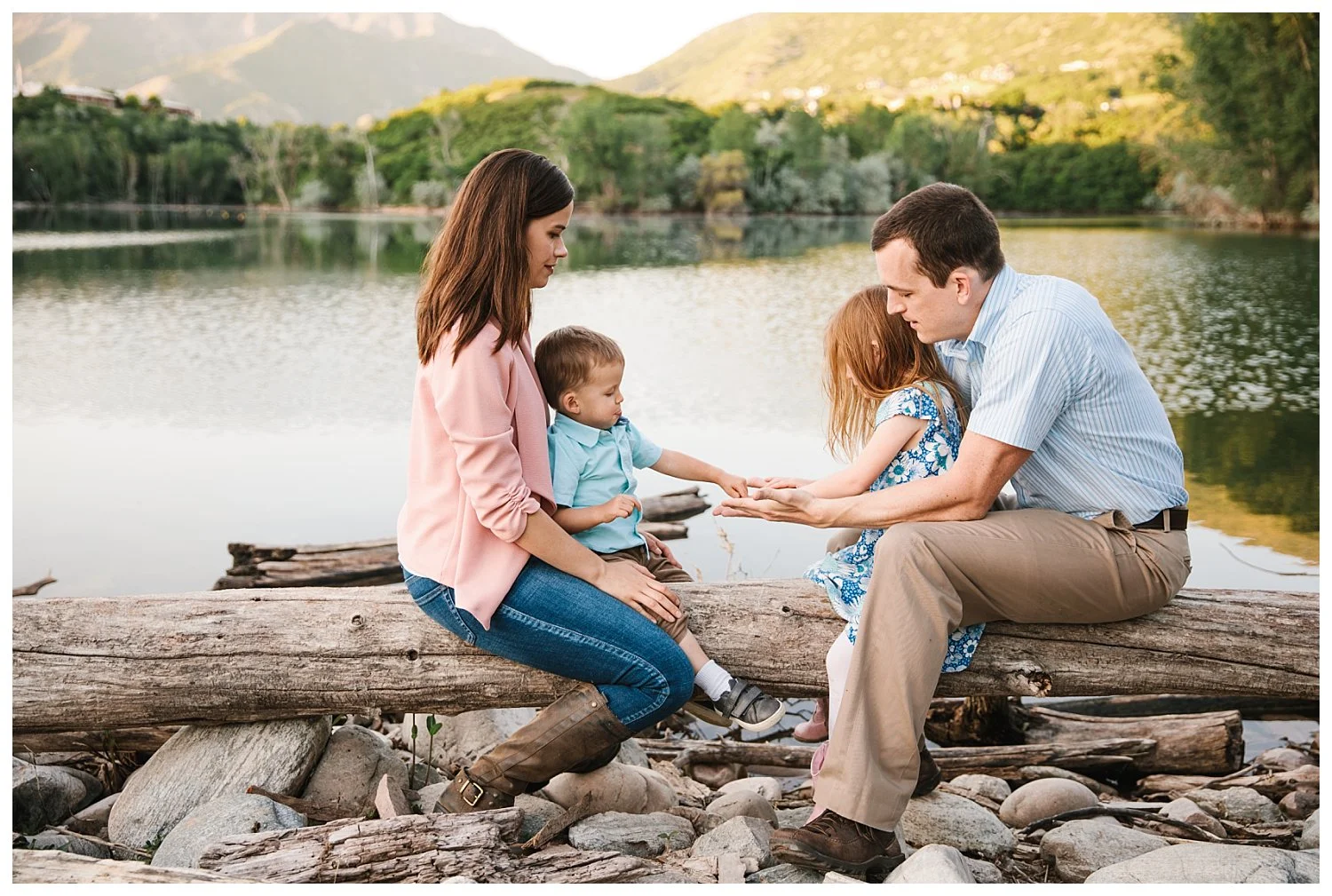Northern Utah Family Photographer - Beautiful meadow and lake family sesison in Layton Utah