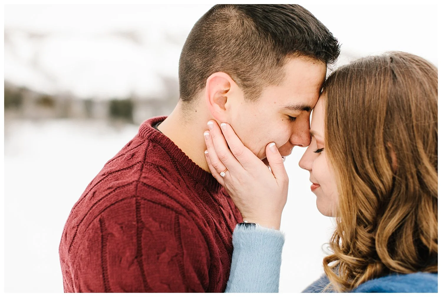 Snow Basin Winter Engagement Session | Utah Wedding Photographer | Rachel Lindsey Photography