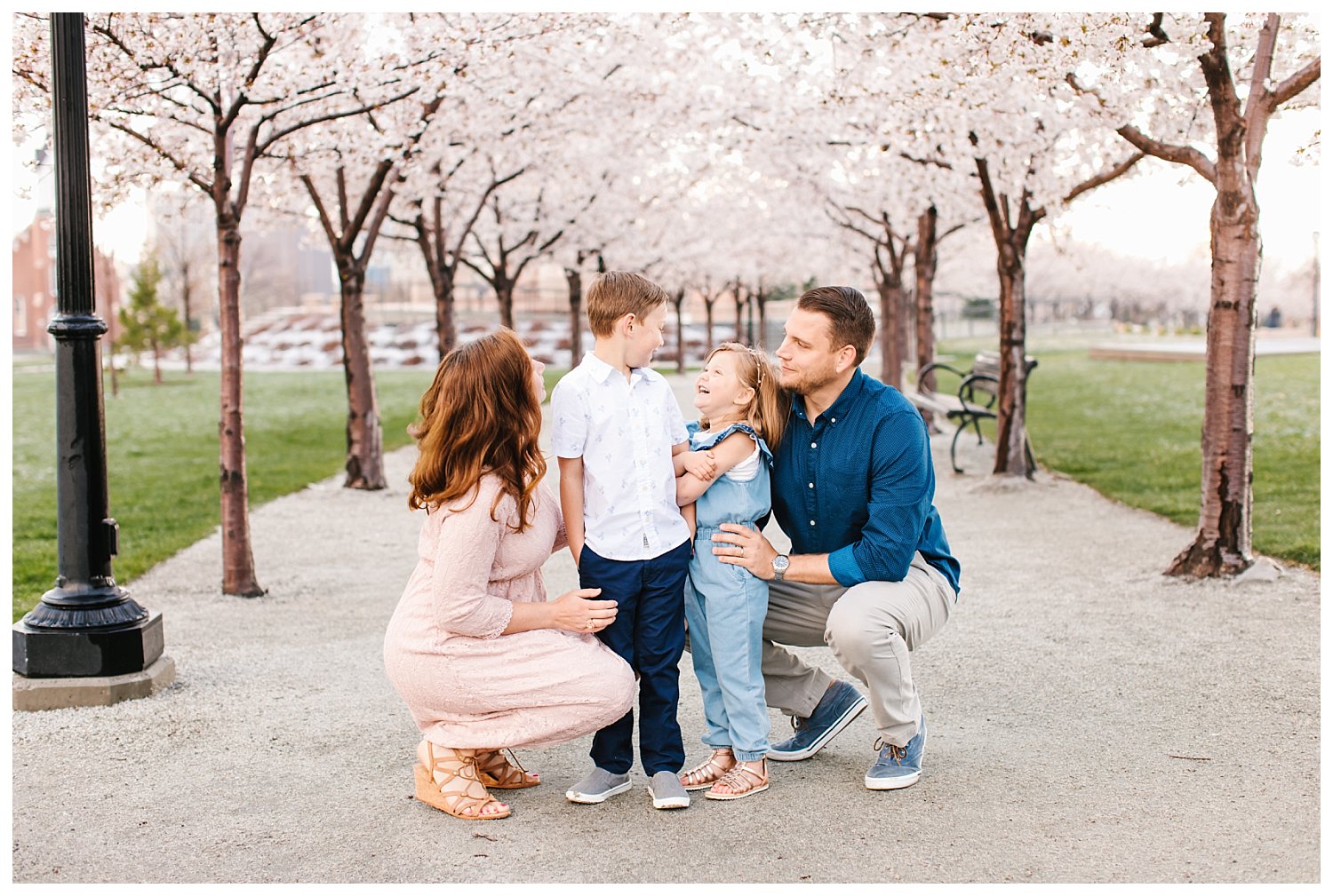 spring blossoms family session