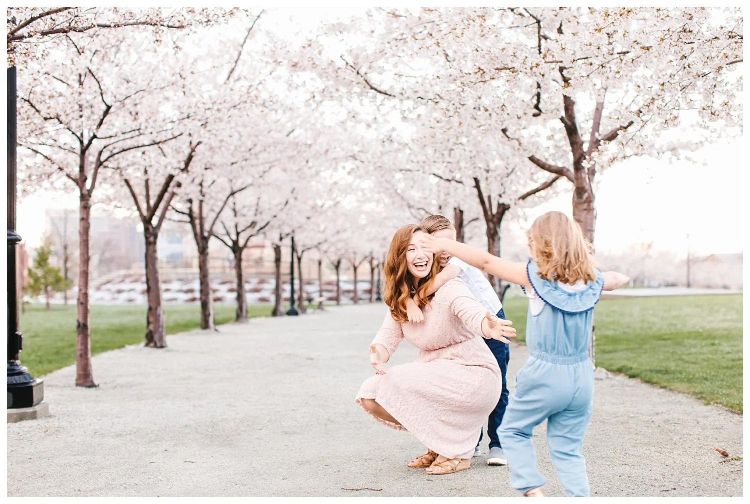 Utah State Capitol Spring Blossoms Family Session