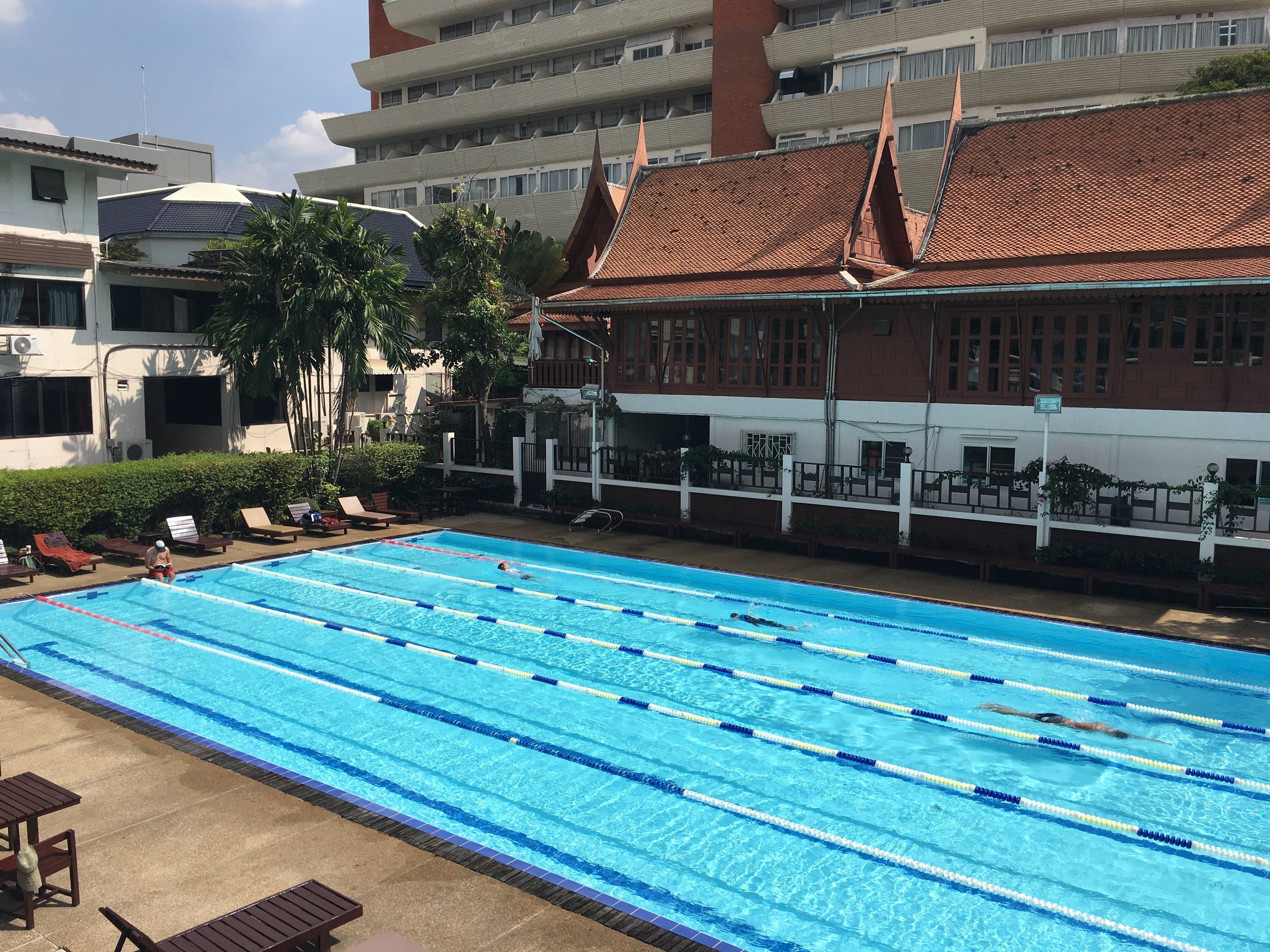 The pool at the Raquet Club, Bangkok