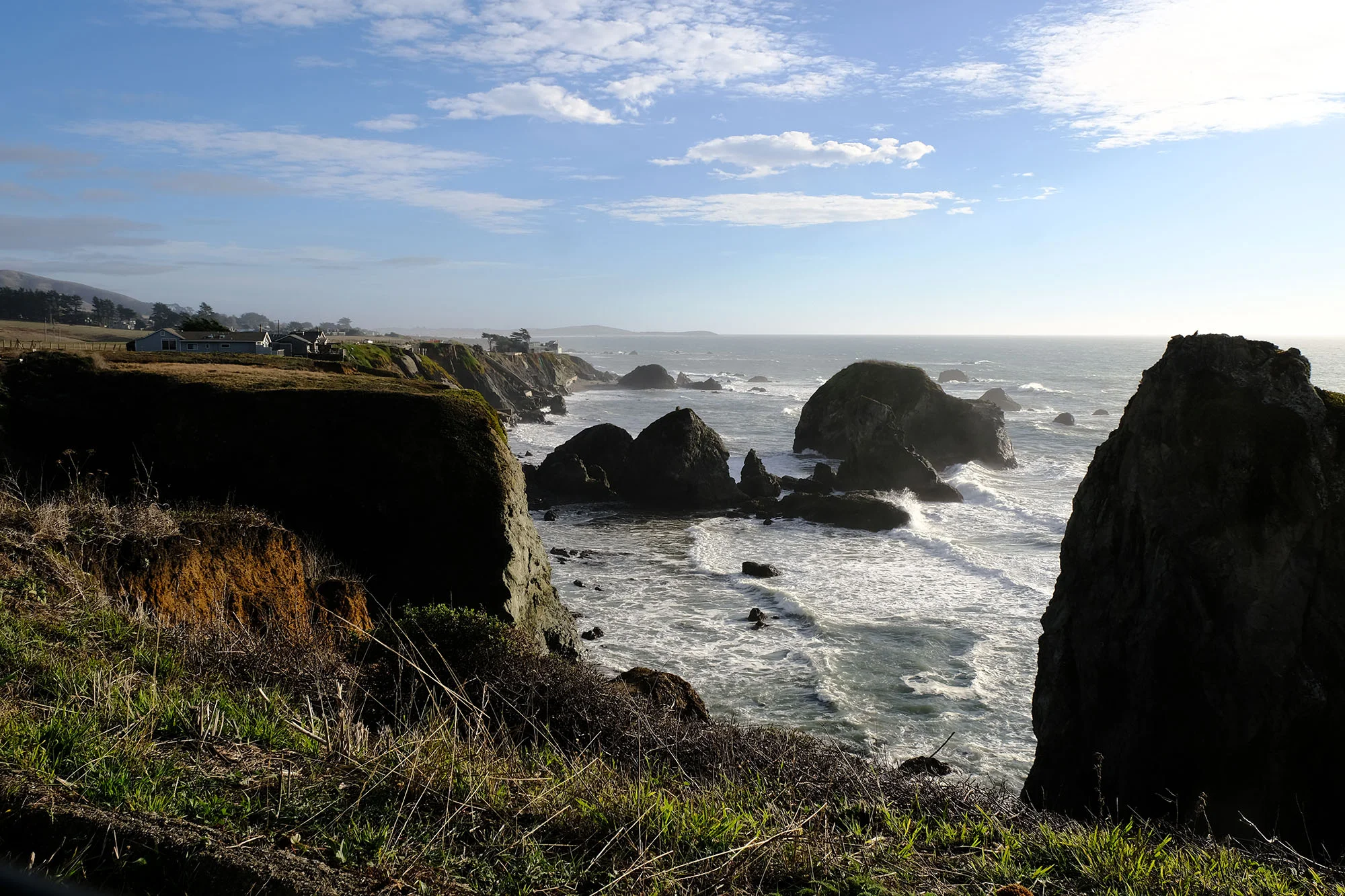 The coast road hugs these incredible cliffs