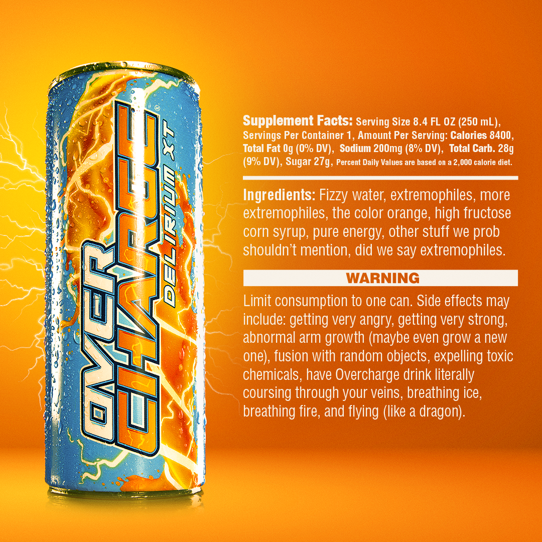 My energy drink has the sunset overdrive font : r/xboxone