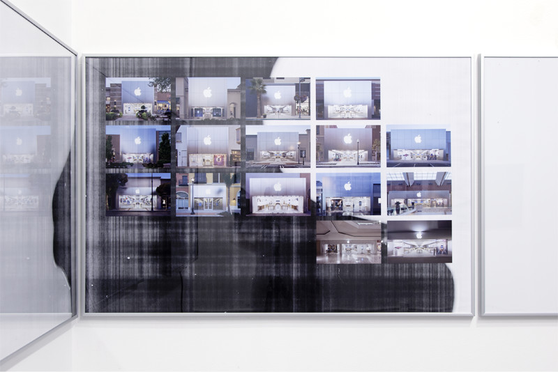 Untitled (Apple Stores 1), 2016, Archival inkjet prints, B&W copy print, 39 ¼" x 28"