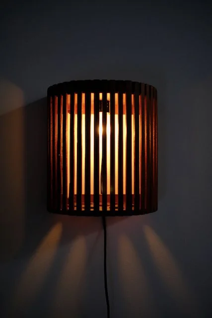 Custom Redwood Lamp