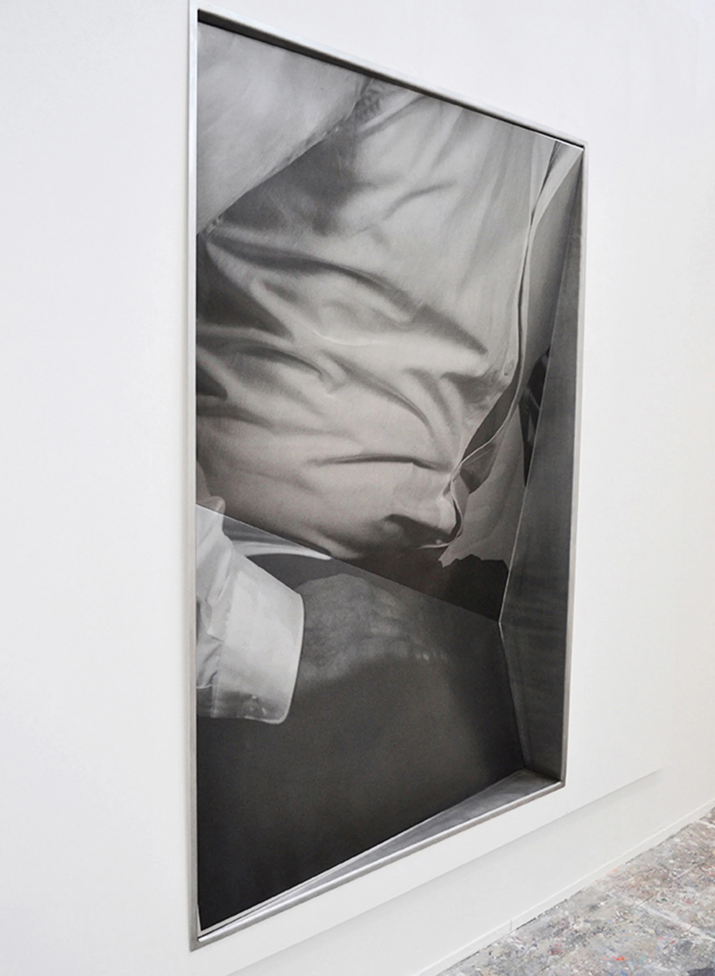 Unbuttoned | 2016 | screen print on aluminium | 6ft x 4ft