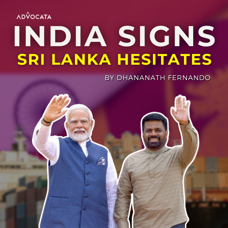 India signs, Sri Lanka hesitates