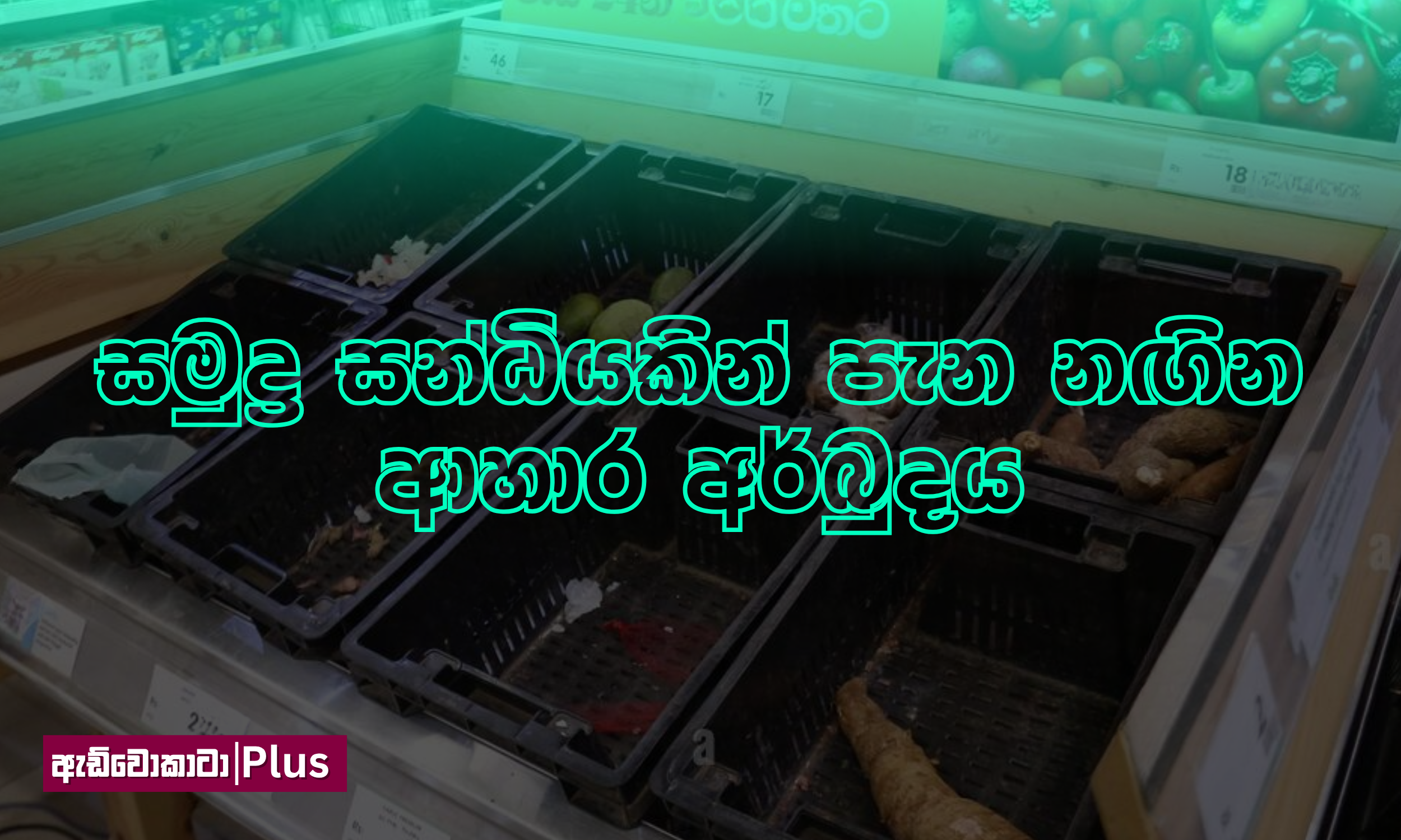සමුද්‍ර සන්ධියකින් පැන නඟින ආහාර අර්බුදය&nbsp;