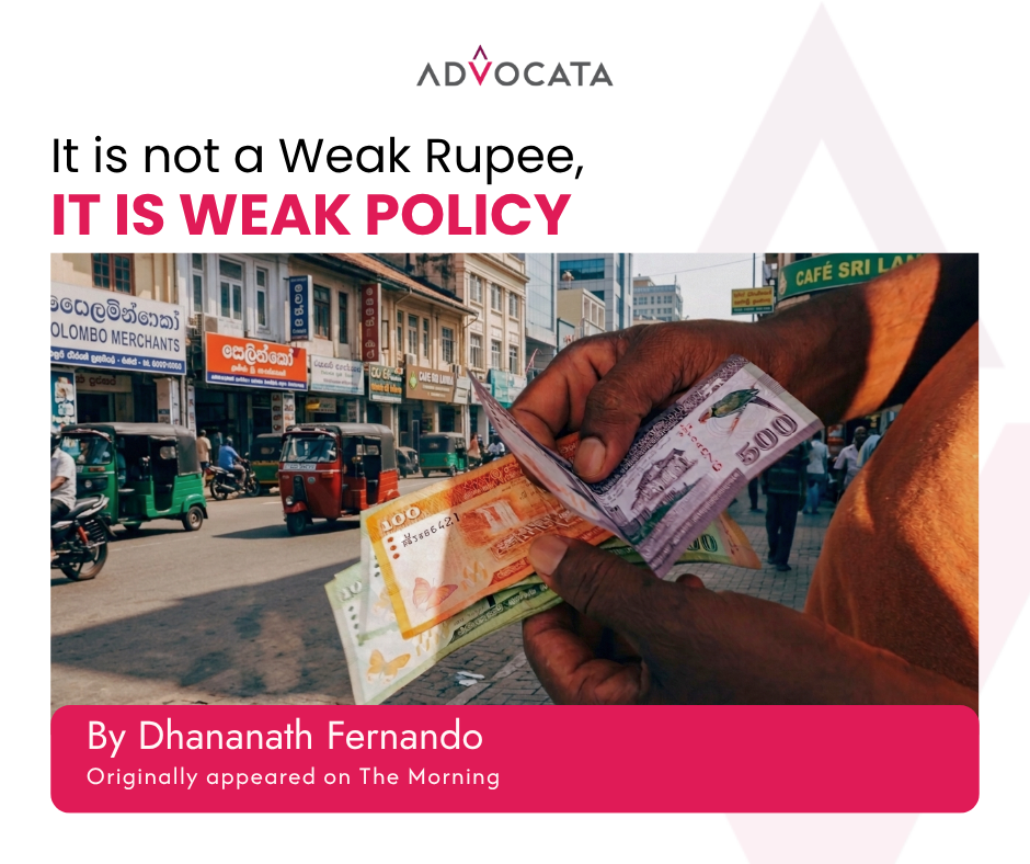 It is not a weak rupee, it is weak policy