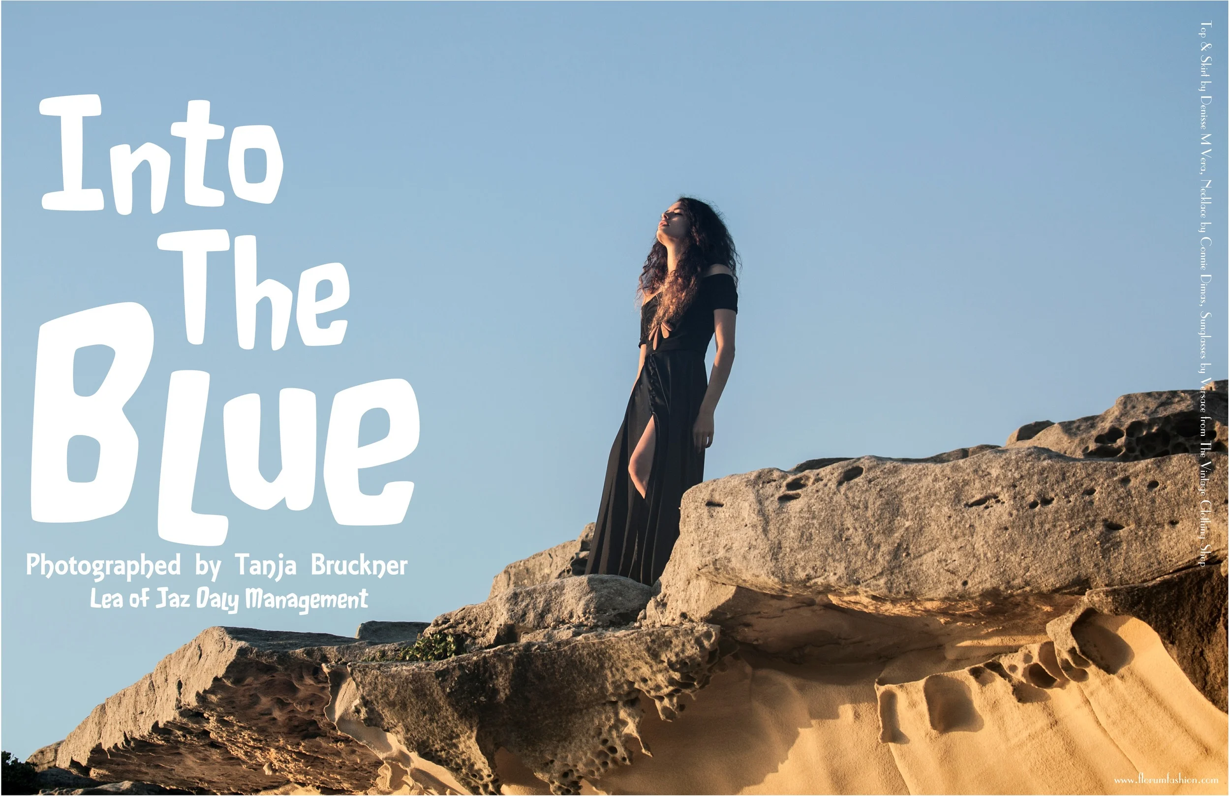 Top &amp; Skirt by Denisse M Vera, Necklace by Connie Dimas, Sunglasses by Versace from The Vintage Clothing Shop