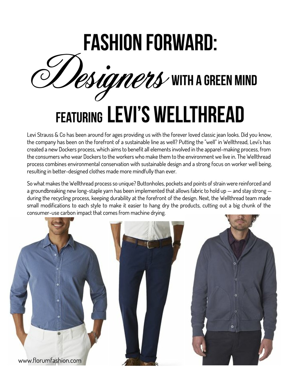 Levi's Wellthread Collection — Florum Fashion Magazine | Green Beauty I  Ethical Fashion I Submissions
