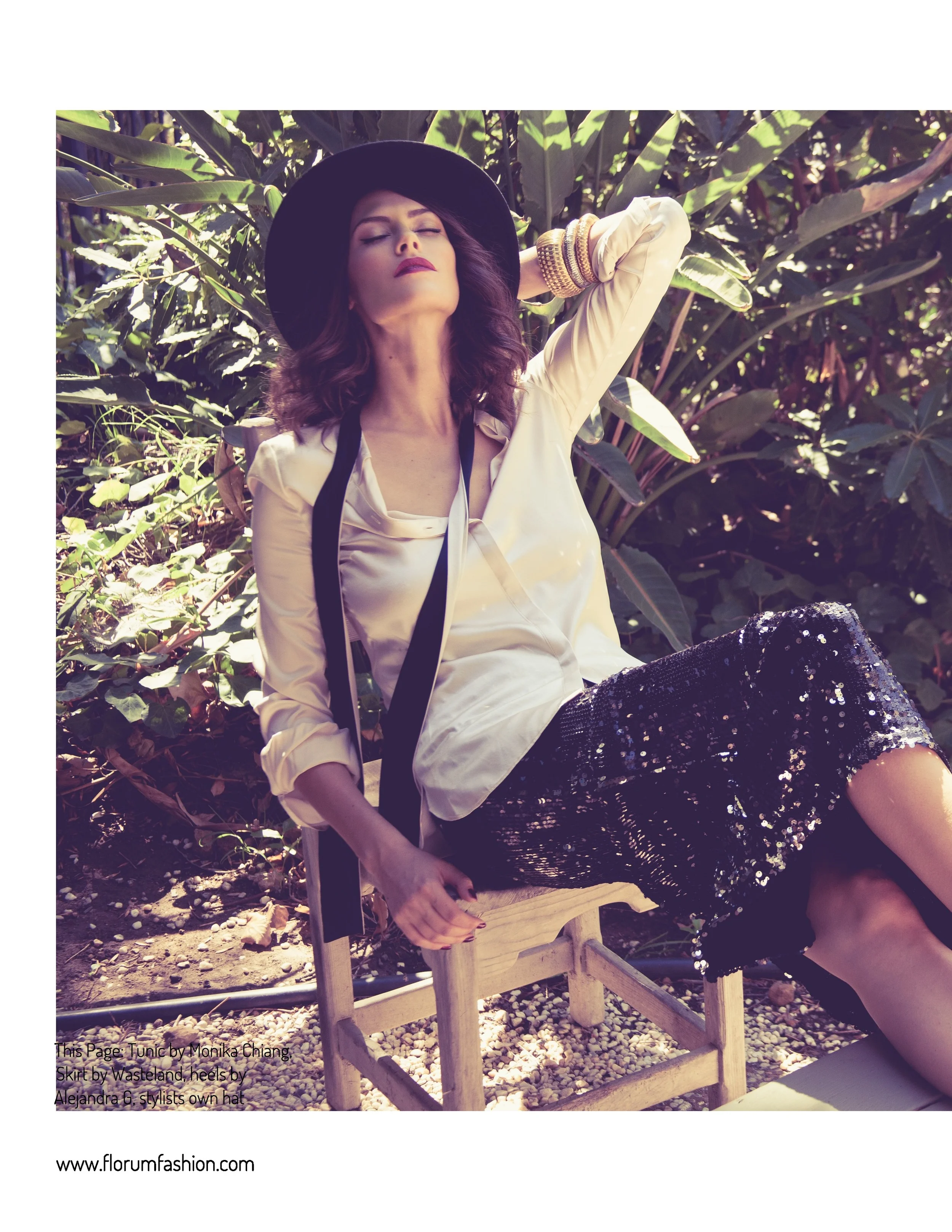 La Femme photographed by Liza Boone Kate Herman of Ford Models Green Fashion