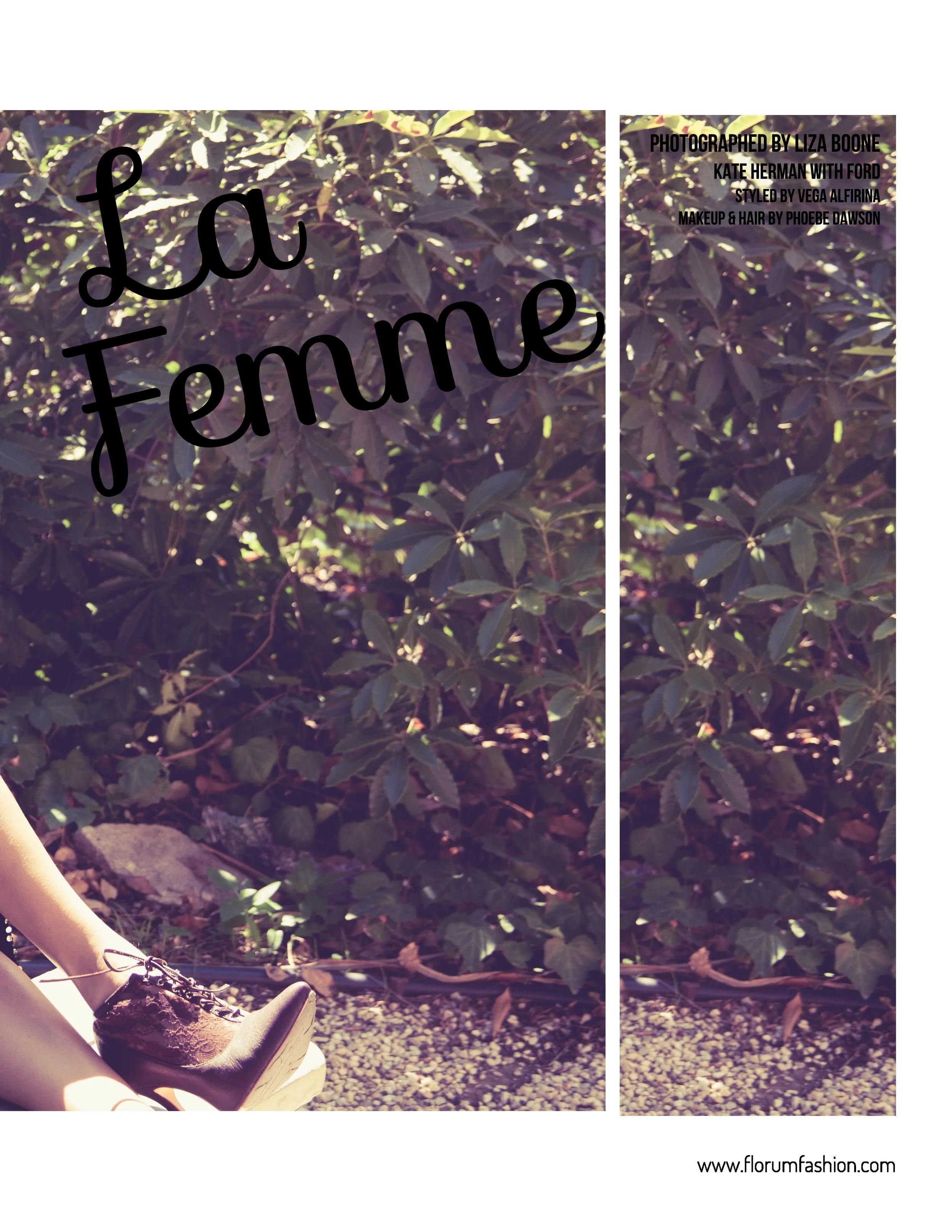 La Femme photographed by Liza Boone Kate Herman of Ford Models Green Fashion