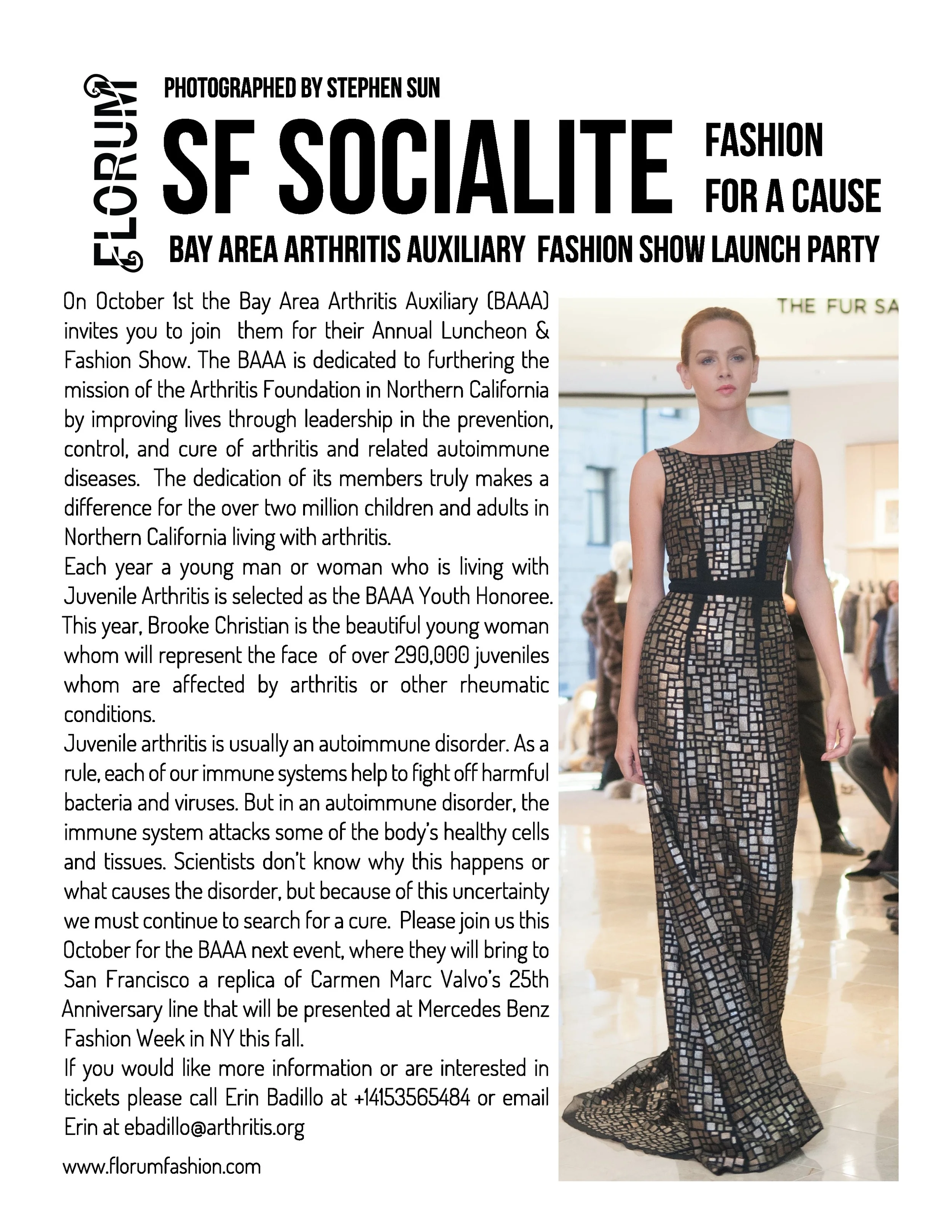Bay Area Arthritis Auxiliary Carmen Marc Valvo Launch Party at Saks Fifth Avenue San Francisco