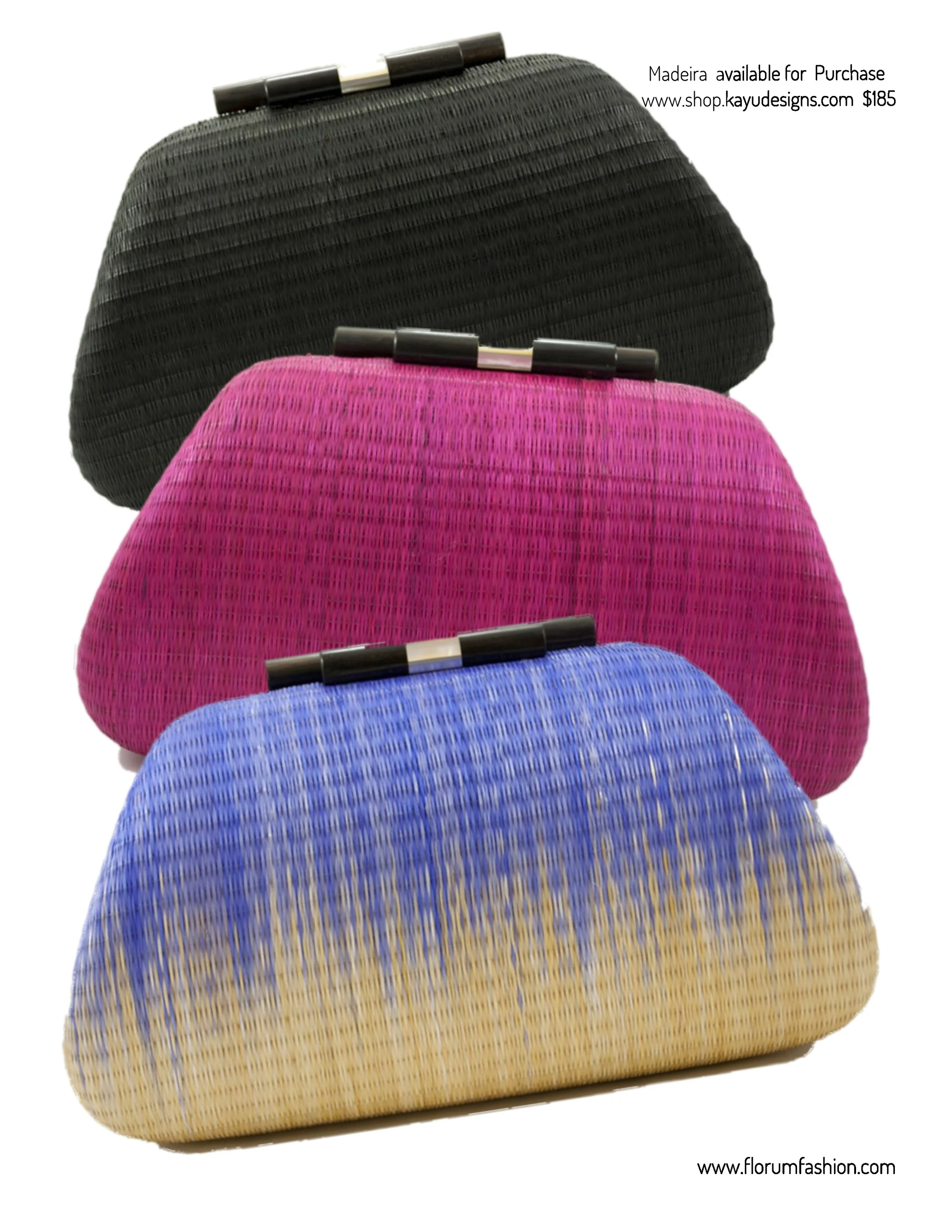 Noelle Lynne Florum Fashion Magazine Sustainable Bag of the Month Madeira Clutch Kayu Designs