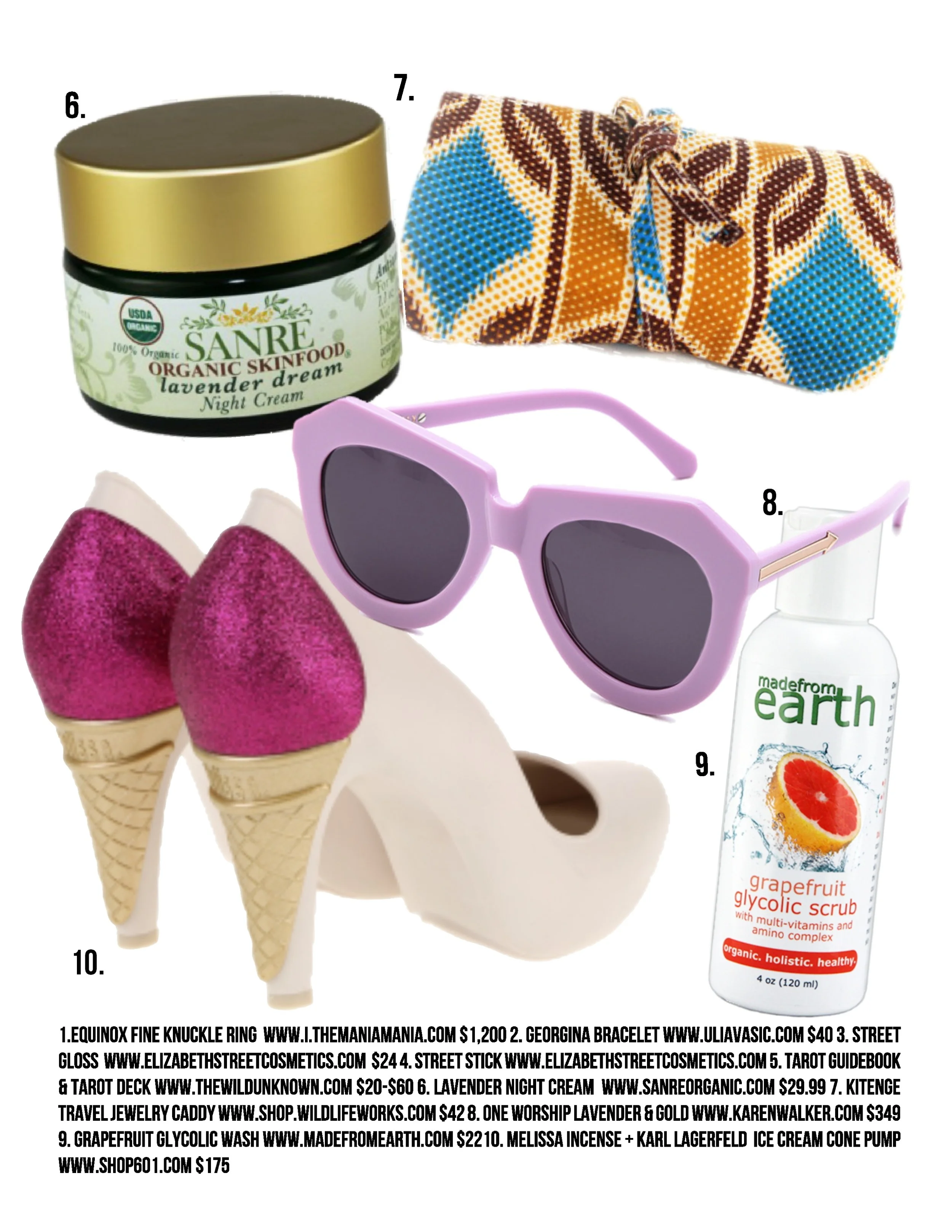noelle Lynne green beauty karen Walker Melissa shoes Sanre Organics