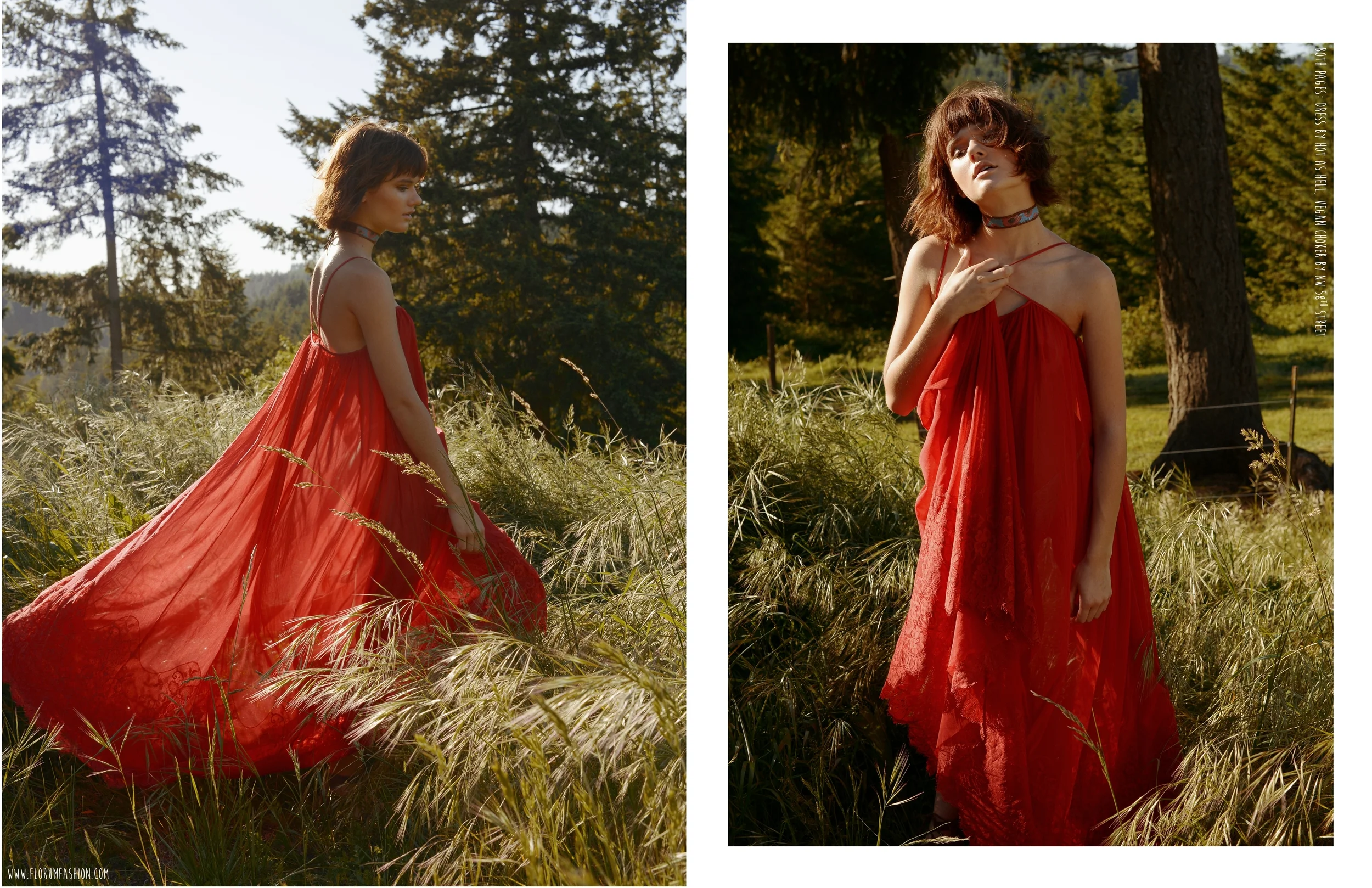 Both Pages and Below: Dress by Hot as Hell, Vegan Choker by NW 58th Street