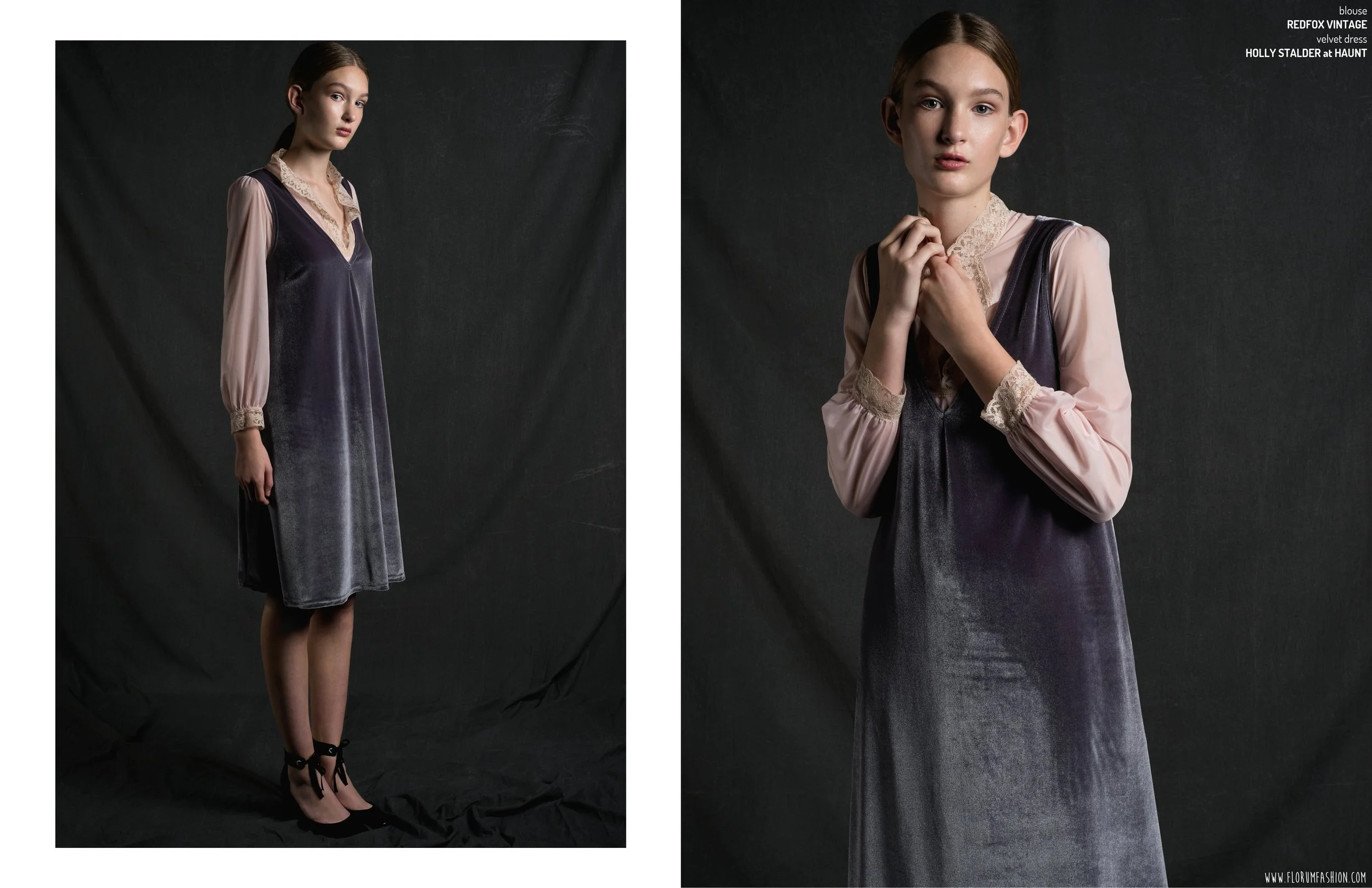 Evie McShane - Ivy Option Model and Media - Monica Ninh - Sarah Vale Rapp- Redfox Vintage- Portland Oregon - Studio editorial - Webitorial -Florum Fashion Magazine