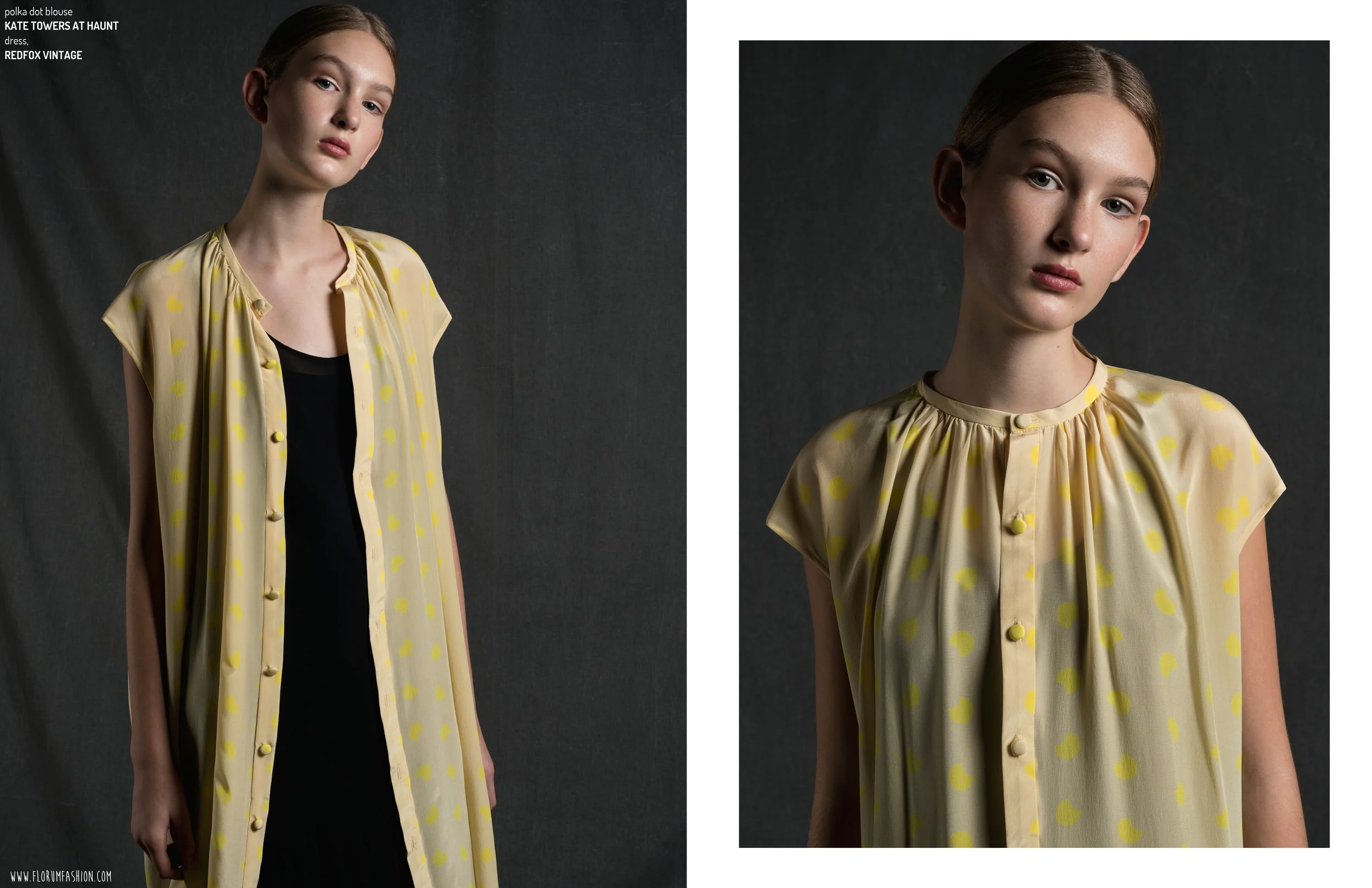 Evie McShane - Ivy Lynn Potter Option Model and Media  Monica Ninh  Sarah Vale Rapp- Redfox Vintage- Portland Oregon - Studio editorial - Webitorial -Florum Fashion Magazine