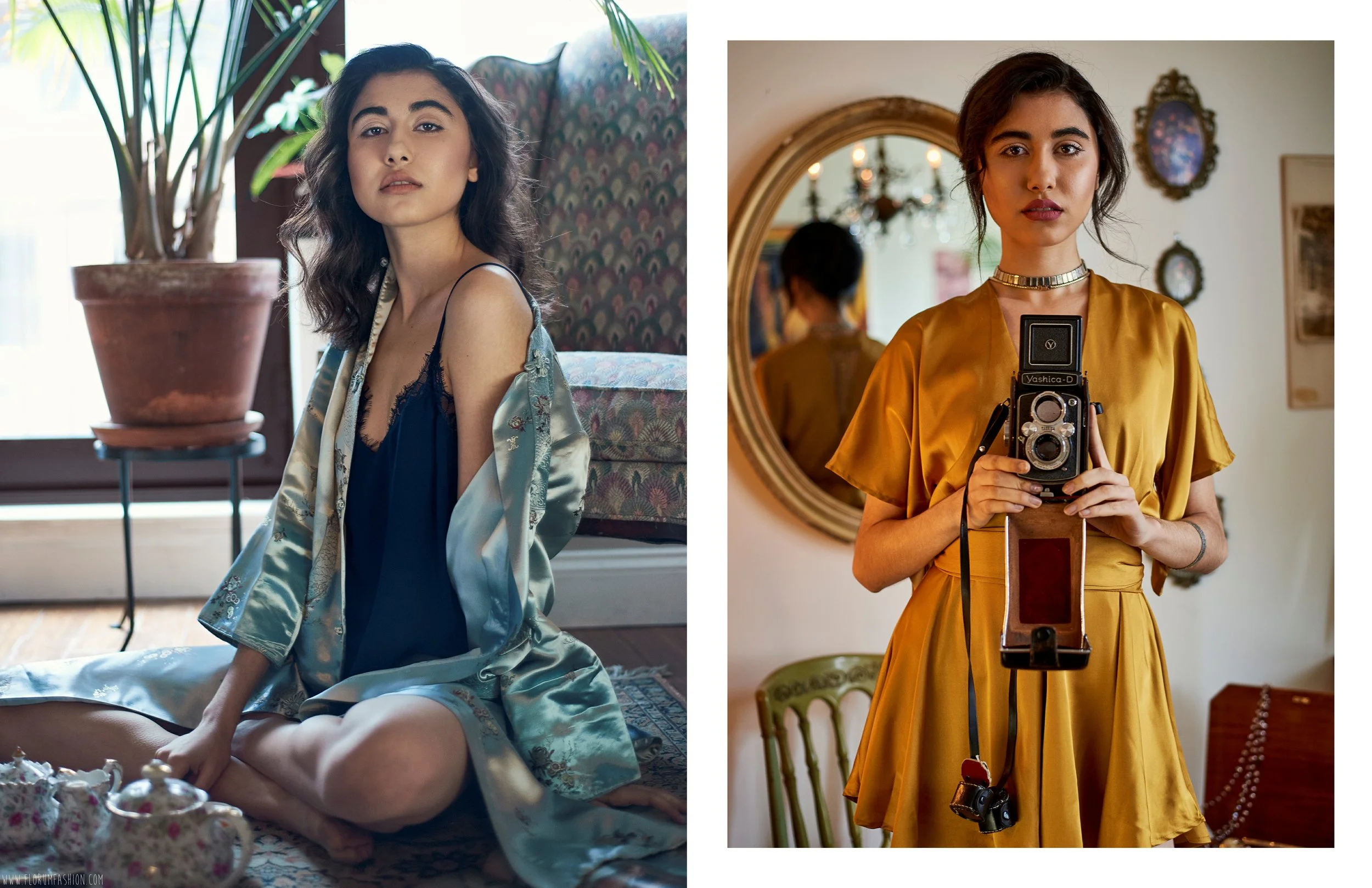La Signora Kristen Walther wardrobe stylist Kallie Anne Youssera Belhachmi of Surface Model Management Florum Fashion Magazine  Makeup Habiba Elshazly  Hair Michael Glorioso Crossroads Trading