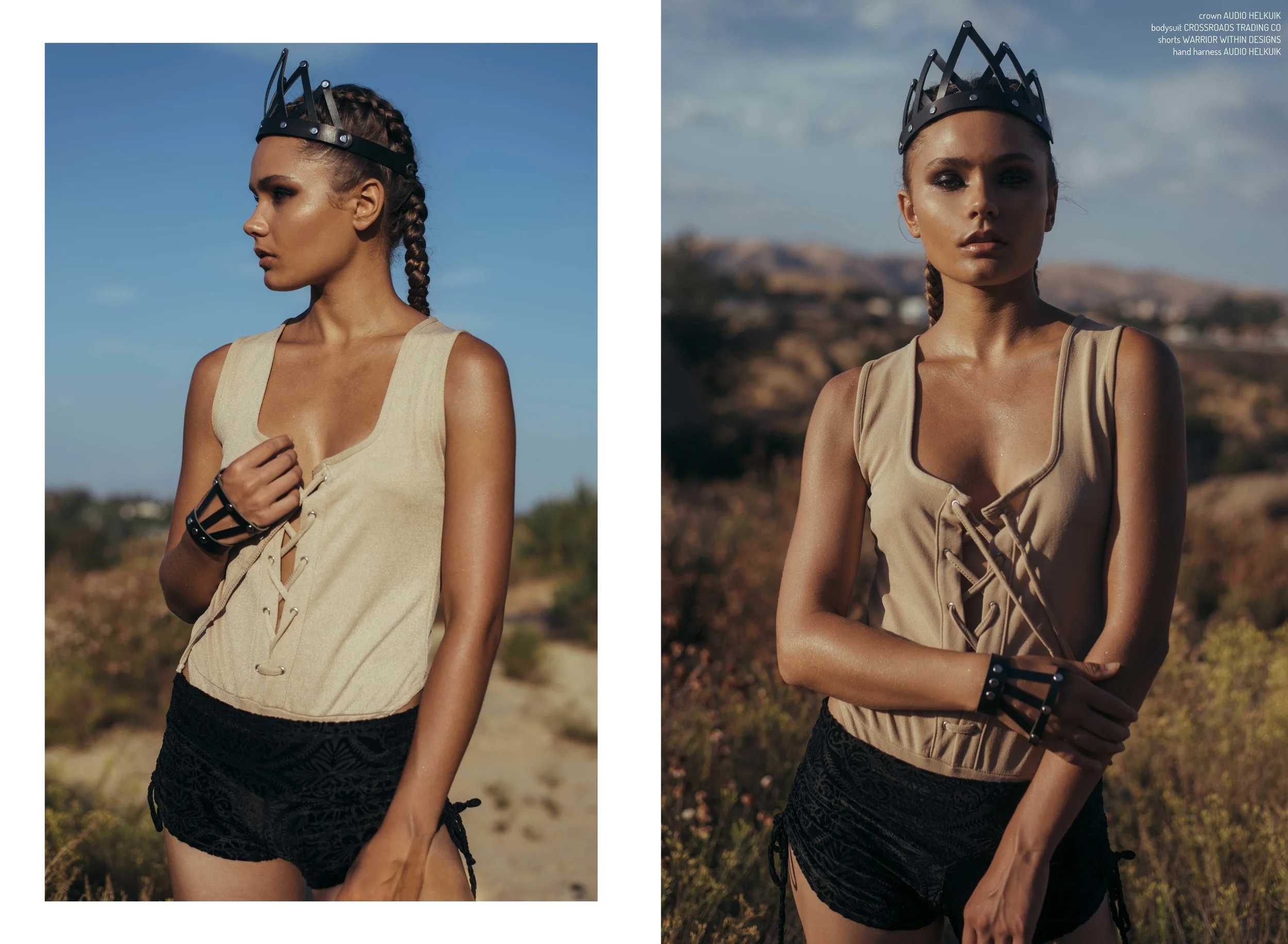 crown &amp; hand harness AUDIO HELKUIK I shop HERE I bodysuit CROSSROADS TRADING CO I shorts WARRIOR WITHIN DESIGNS I shop HERE