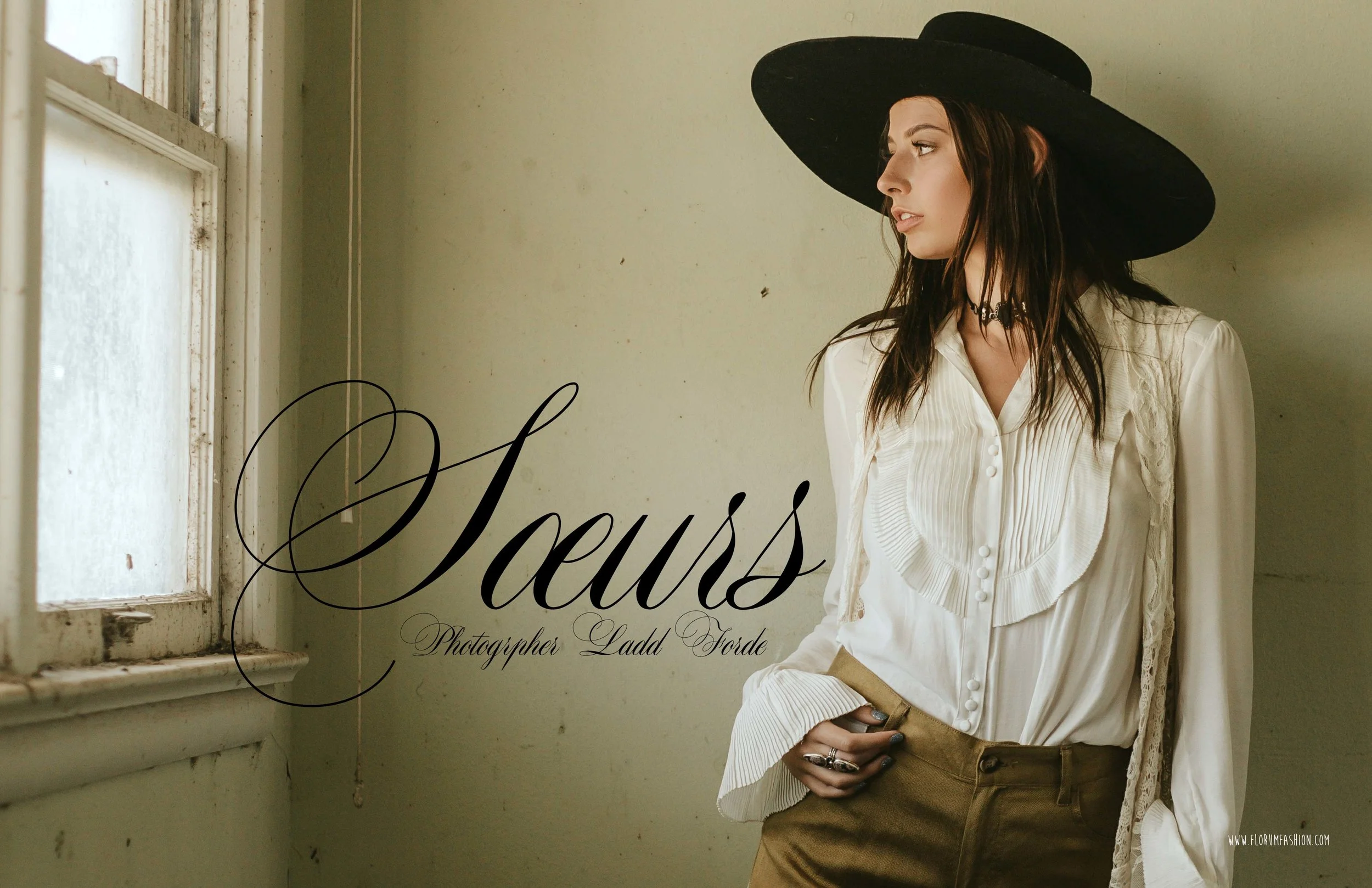 Soeurs  Florum Magazine Ethical Clothing Slow fashion Movement Ladd Forde - Wardrobe Stylist Hannah Moon - Meg Chenoweth Wilhelmina Denver - Danna Denson NXT Model - Sacred Rites Jewelry - Shop Goldyn Denver