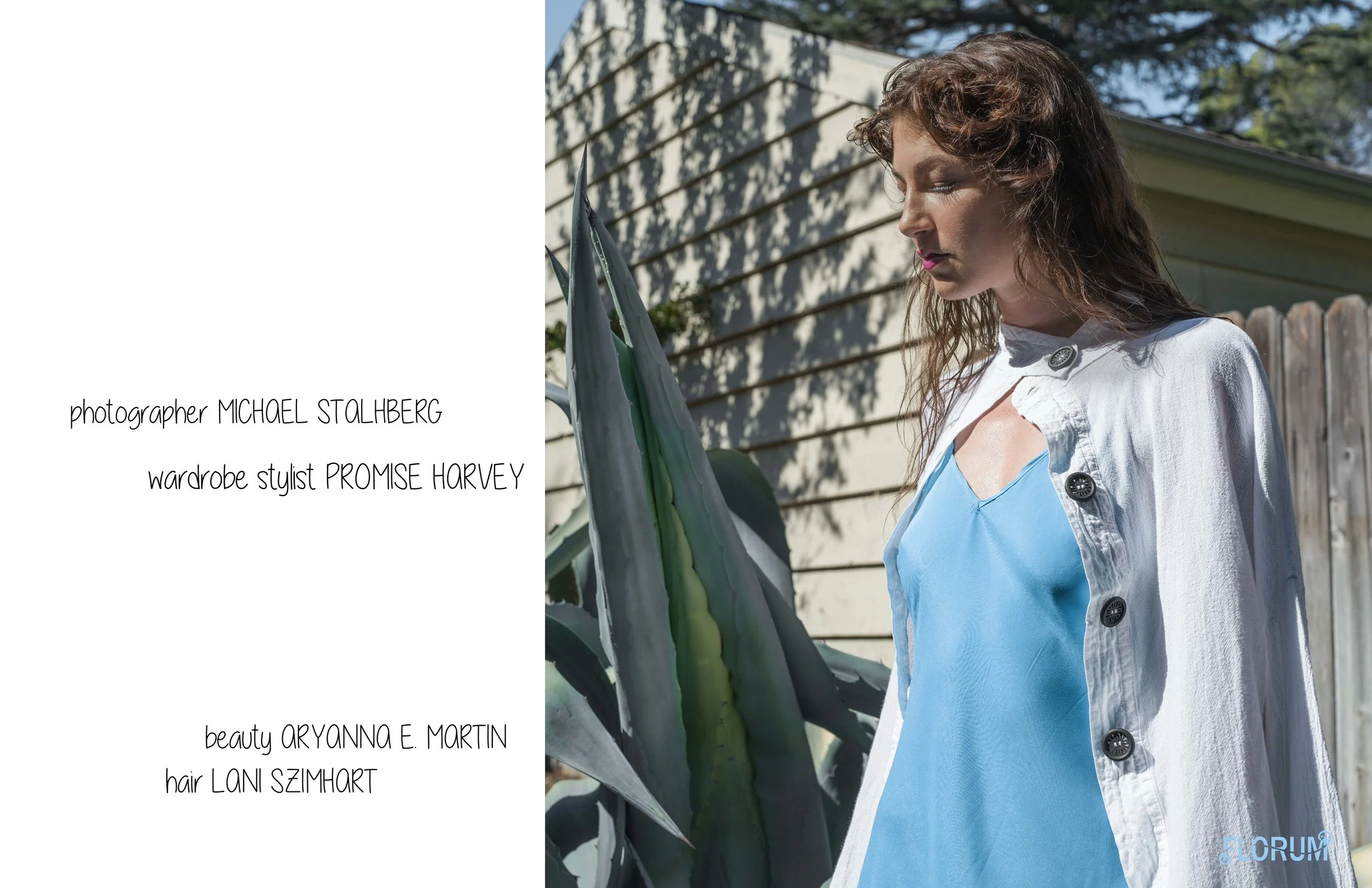 FIORIRE - FLORUM FASHION MAGAZINE - Sustainable wardrobe stylist Promise Harvey - PHOTOGRAPHER Michael Stalhberg - hair Lani Szimhart -makeup Aryanna E Martin - organic natural green ethical - proveer clothing - Jill aiko yee