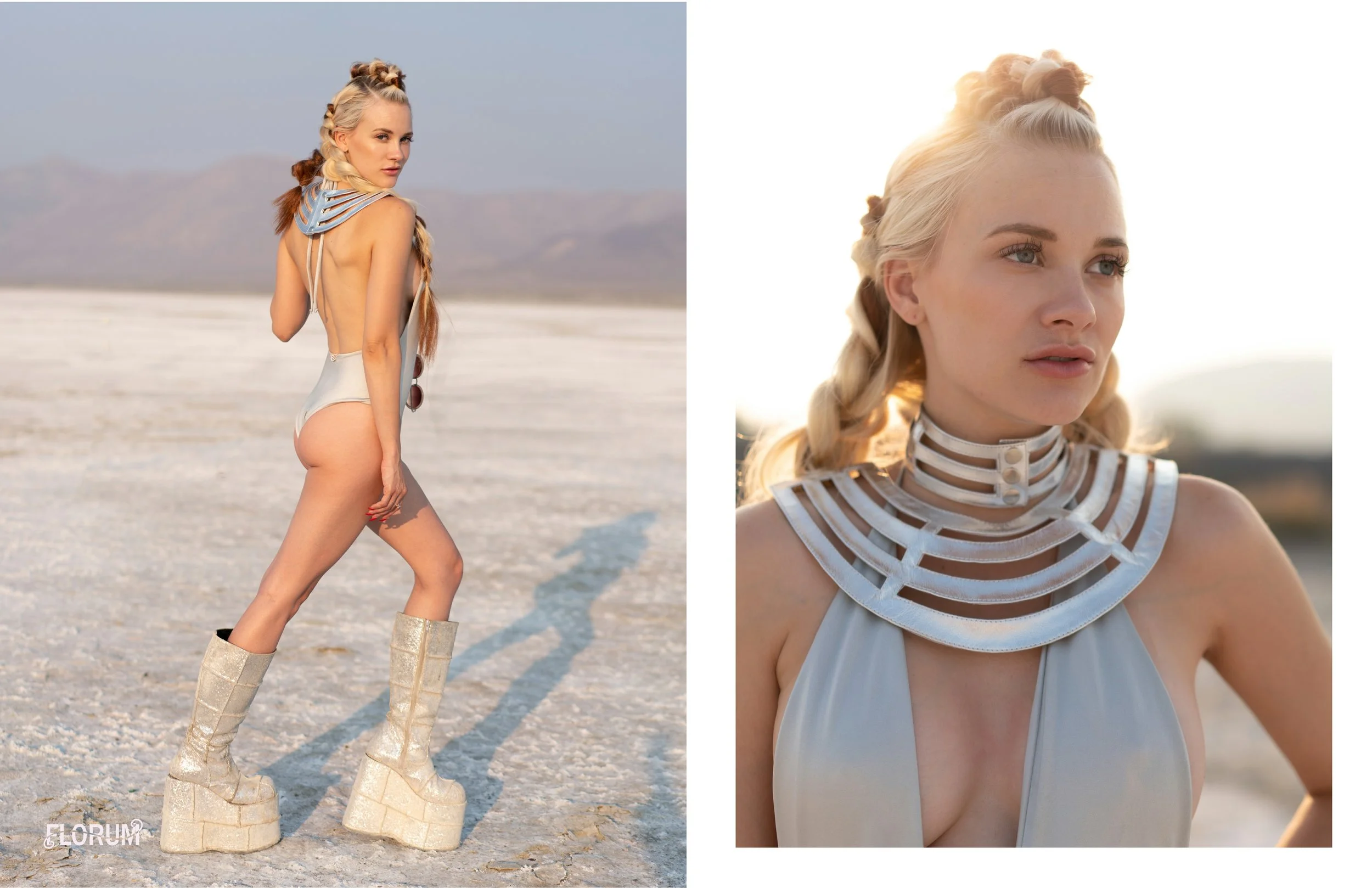 made in san francisco silver desert cage choker FIVE AND DIAMOND $55 shop heremade in san francisco silver desert cage collar FIVE AND DIAMOND $140 shop hereethically made silver her. one piece swimsuit THE LIDO $129 shop here