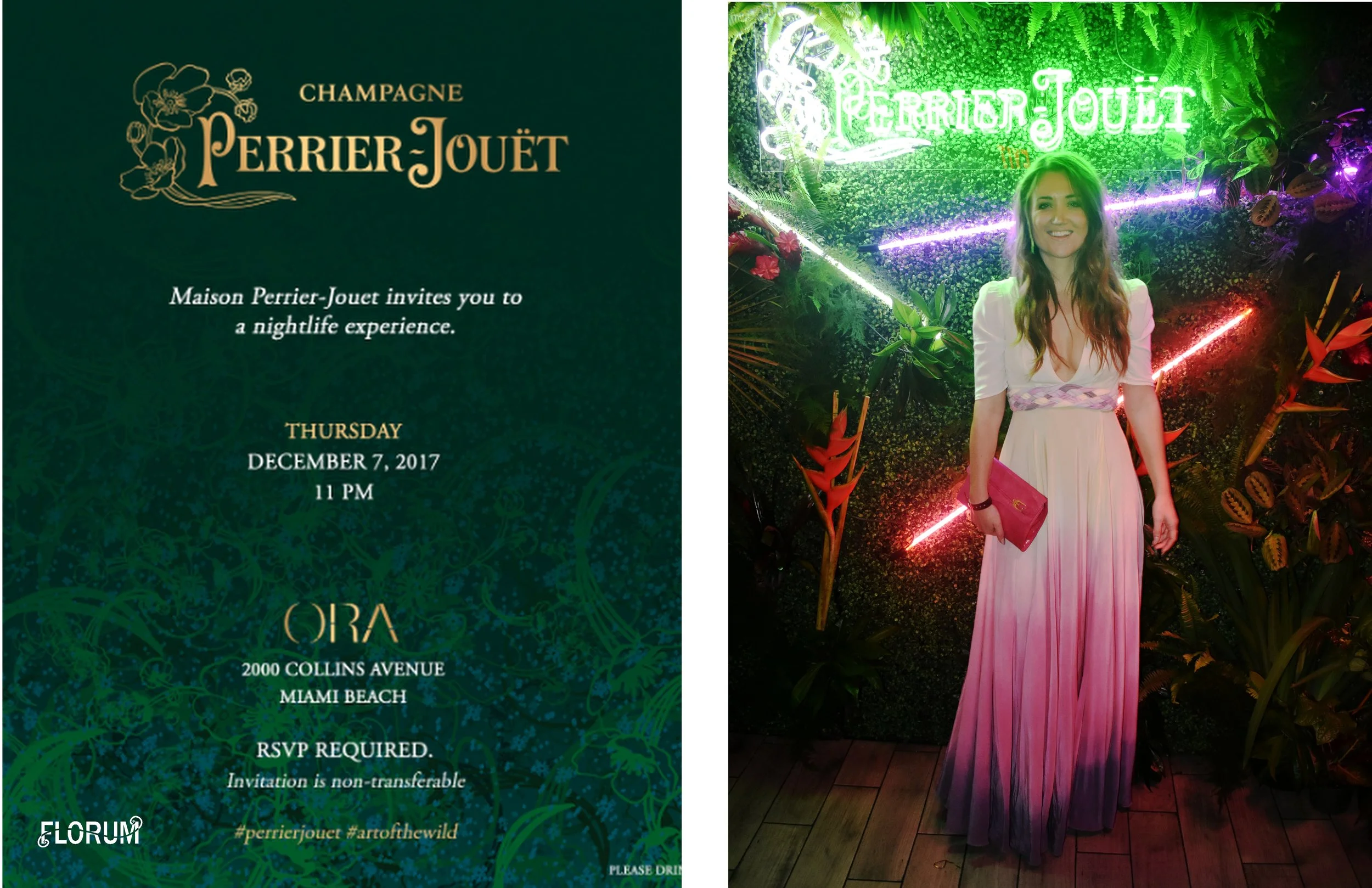 Maison Perrier-Jouet hosted a lovely nightlife experience at ORA in South Beach, where both the Perrier-Jouet champagne and beats flowed all night long.I wore a another stunning dress from sustainable Miami designer Seajasper, with a Rebecca Minkoff…