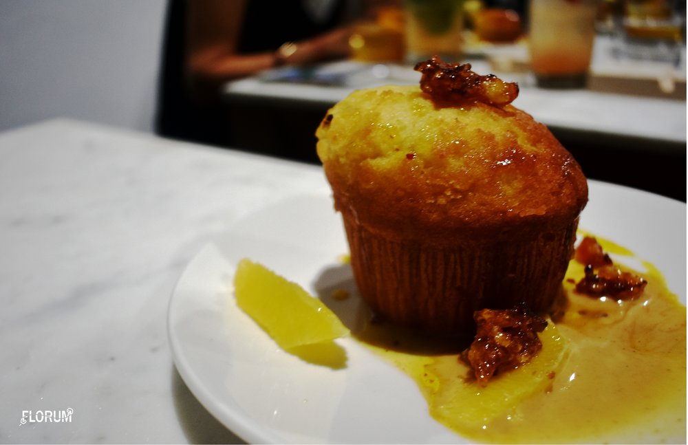 While the dessert looked delectable, I resisted since I do have a dairy allergy however my friend Iva who attended the event with me really loved it. The third course was olive oil cake, mole negro custard, Florida shiitake brittle, The Native Guy Brazilian Pepper, topped with honey and cardamom & orange.