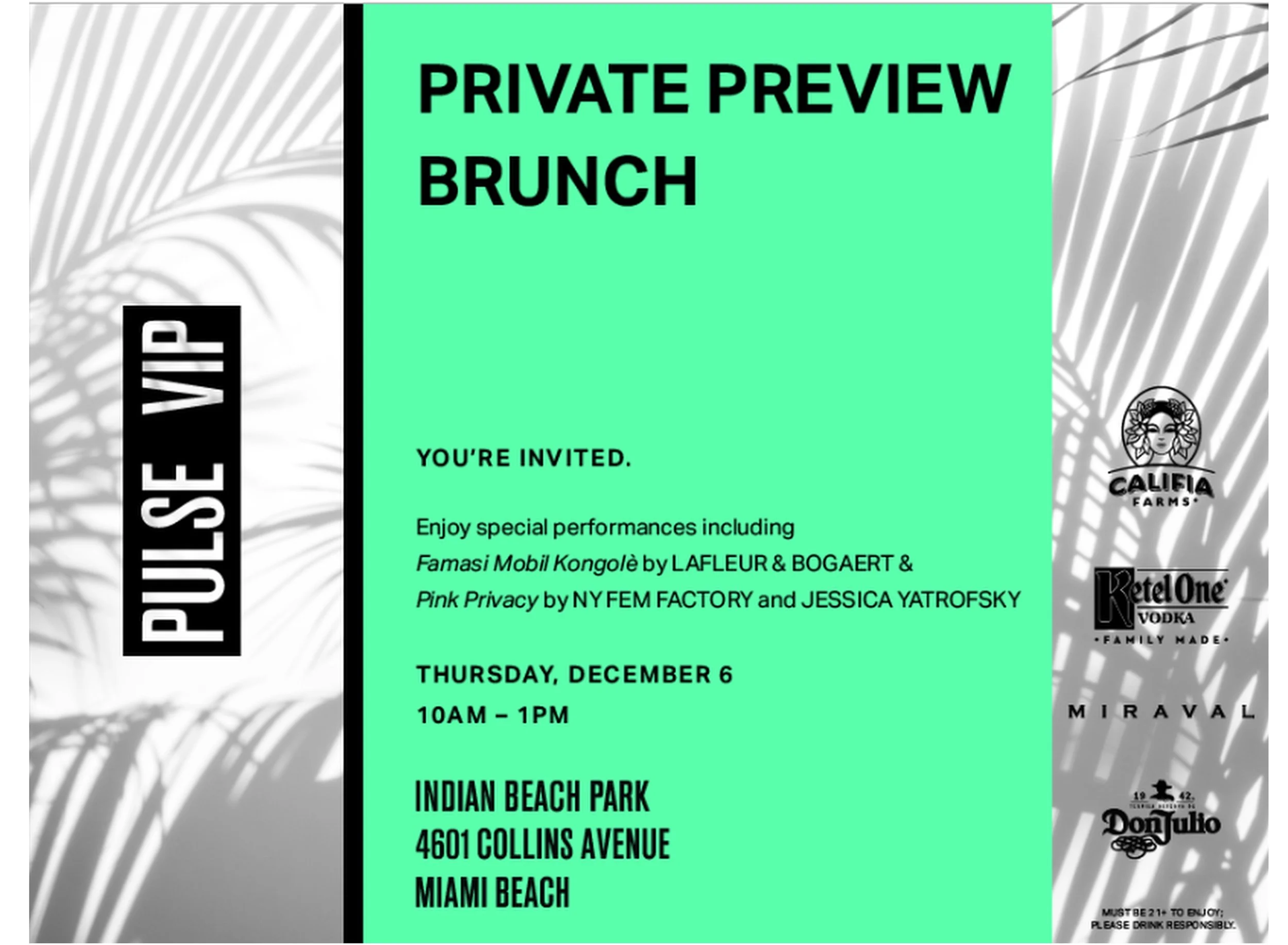 pulse vip private brunch preview. florum fashion magazine art basel