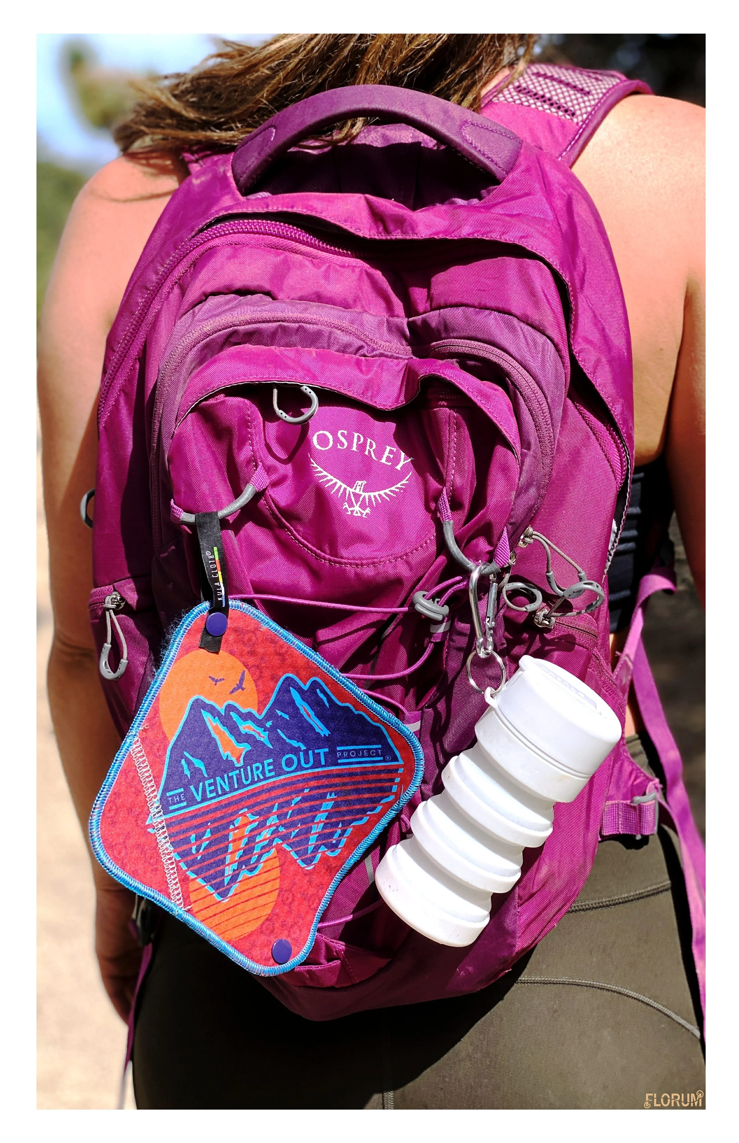 Sustainable Camping Florum Fashion Magazine - Noelle Lynne - photographed by Robert Van Roo - Eco friendly camping - Thomas Mountain Yellow Post Sites - san bernadino forest KULA CLOTH Osprey Backpacks - Tushy Portable Bidet