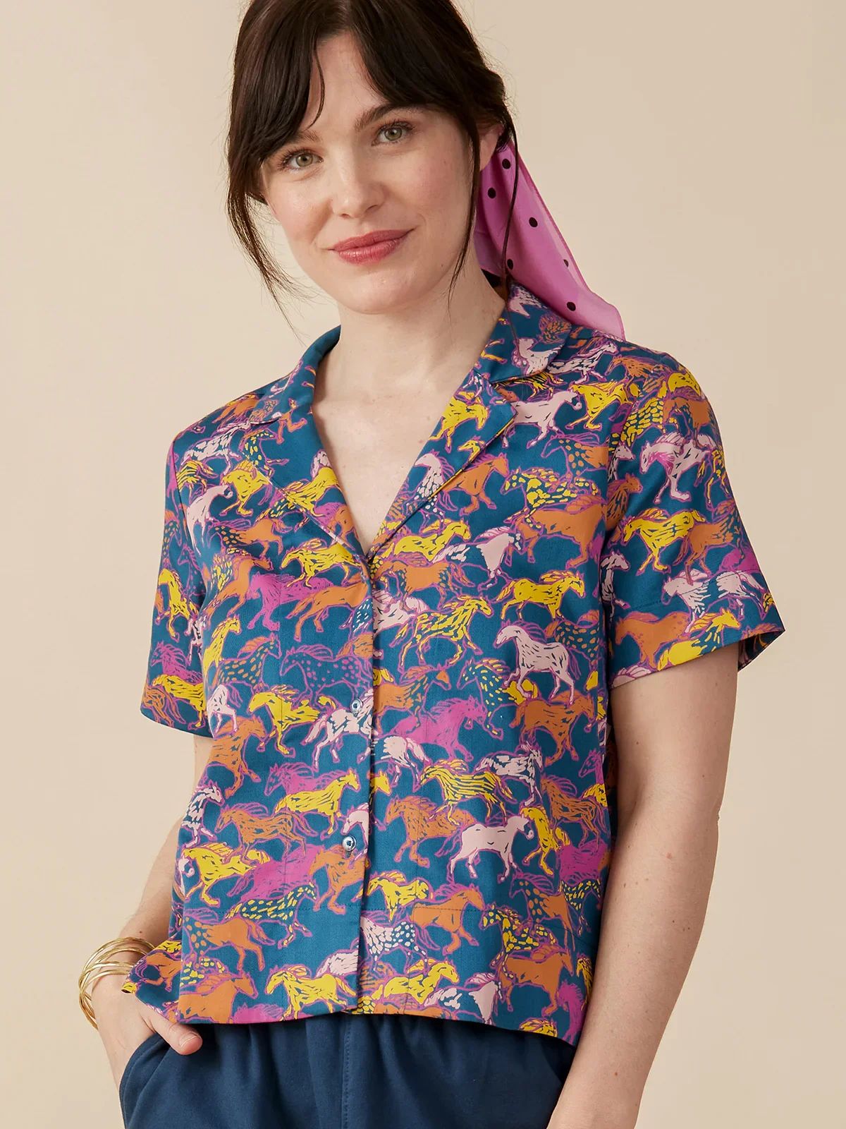 Mata Traders Horse Print shirt fair trade.webp