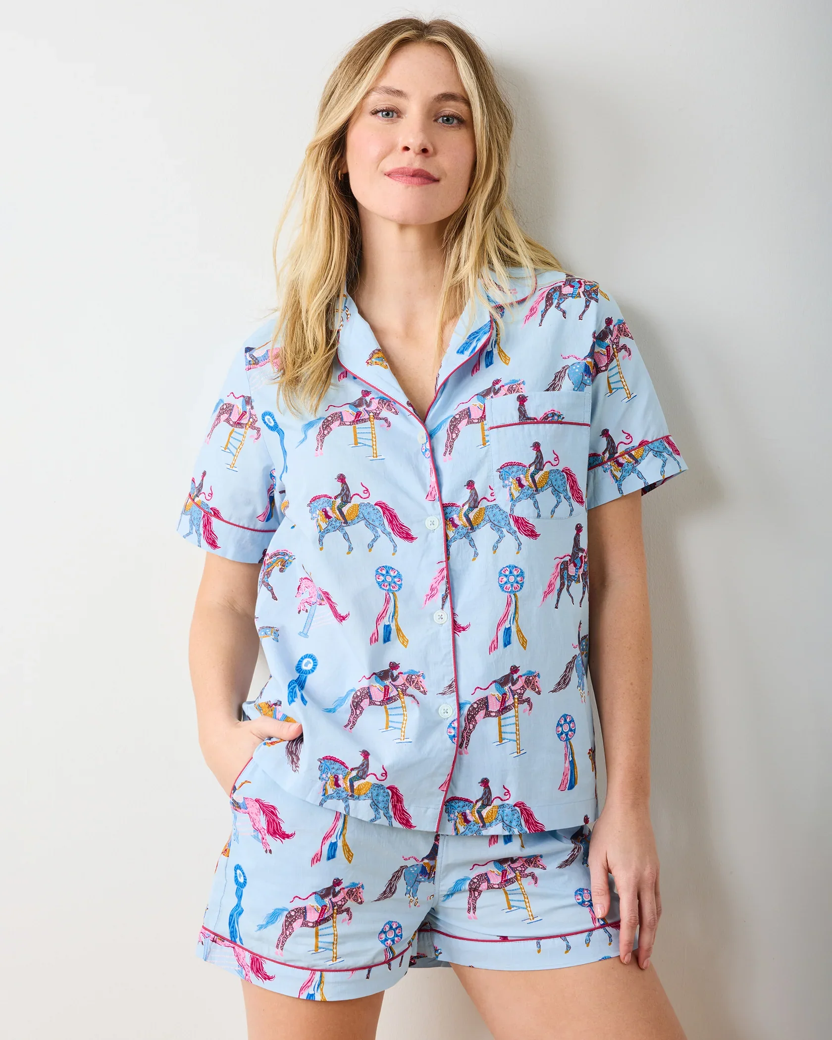 print fresh organic cotton horse show pajamas.webp