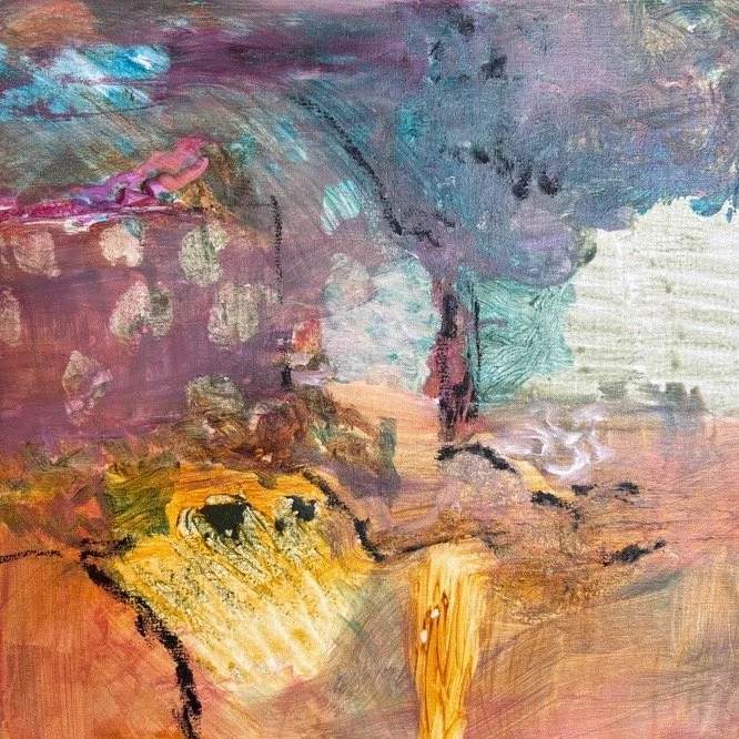 The windy day.
mixed media on canvas 46*46 cm