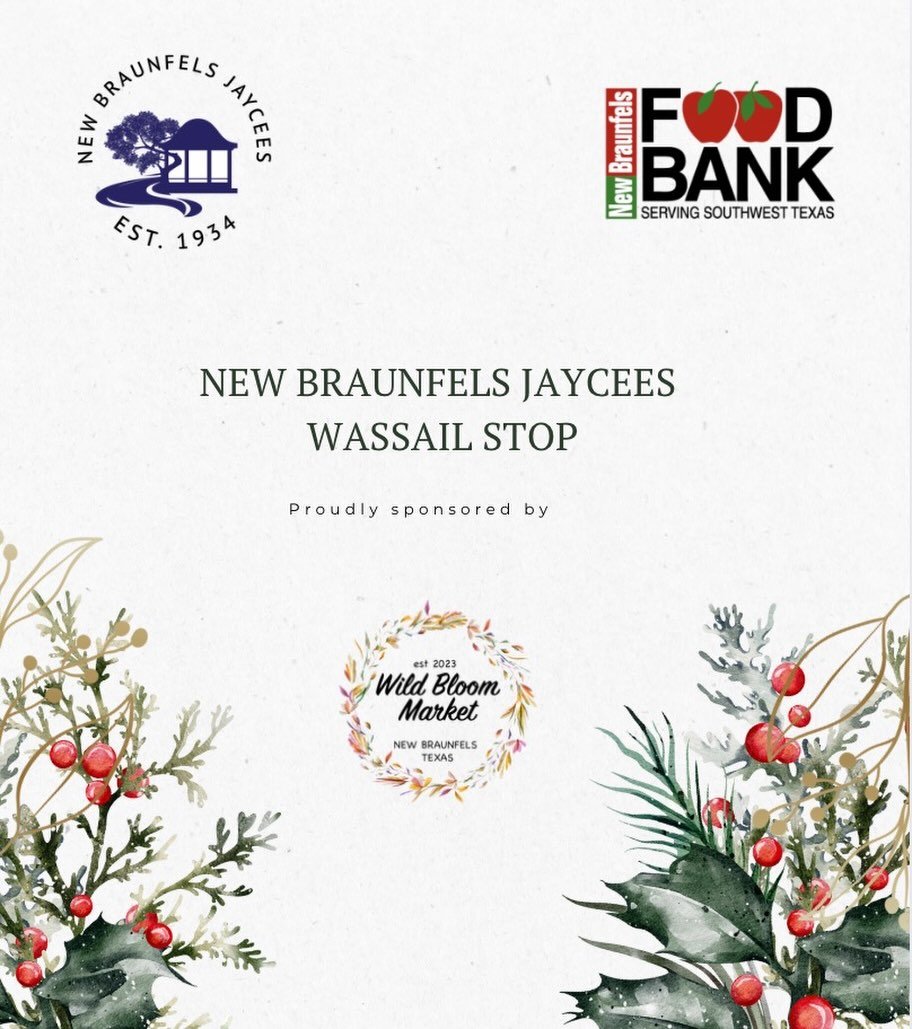 The New Braunfels Jaycees are BACK serving WASSAIL at New Braunfels&rsquo; 31st Annual Wassailfest!
This year, we&rsquo;re excited to serve over 60 gallons of wassail to thank our community for supporting us through another amazing year at the Comal 