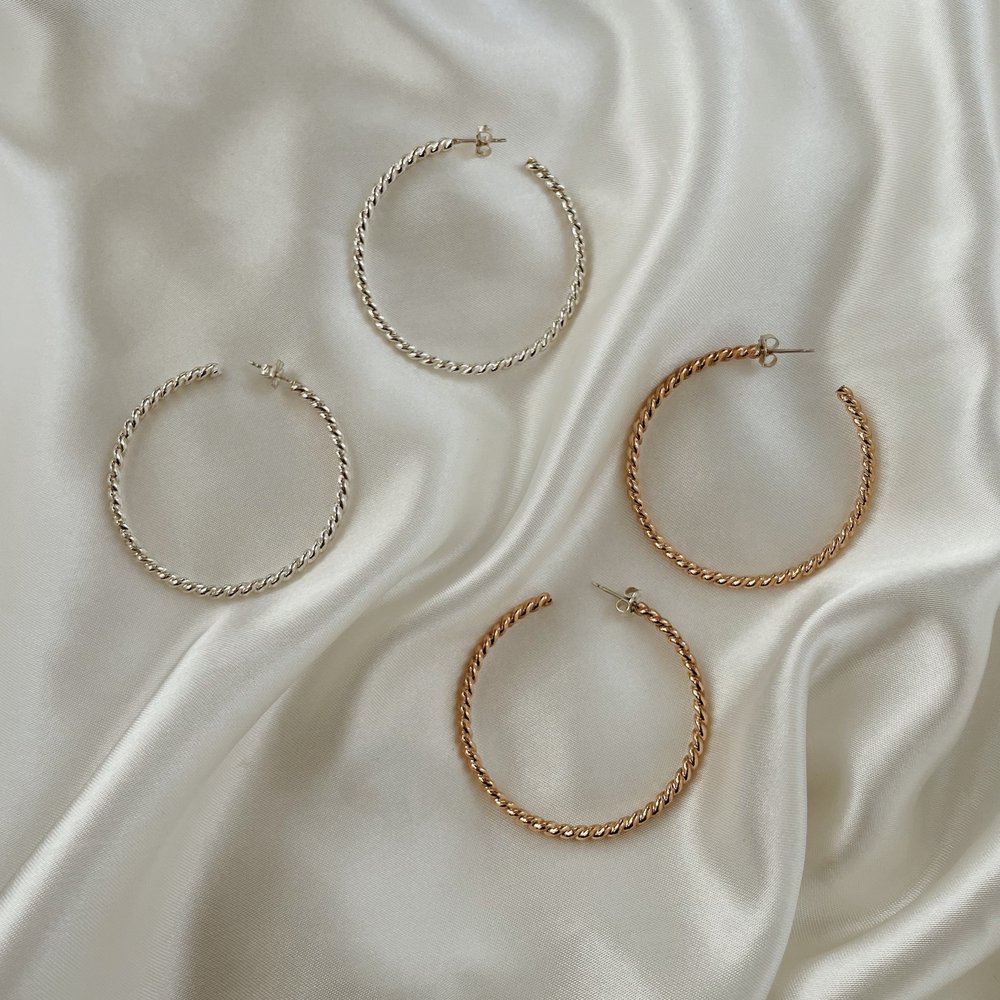 Rope Hoop Earrings