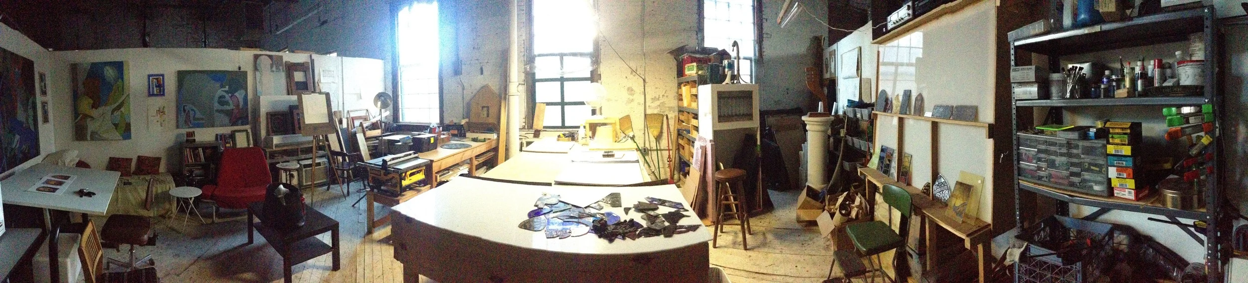 Panorama of the studio. 