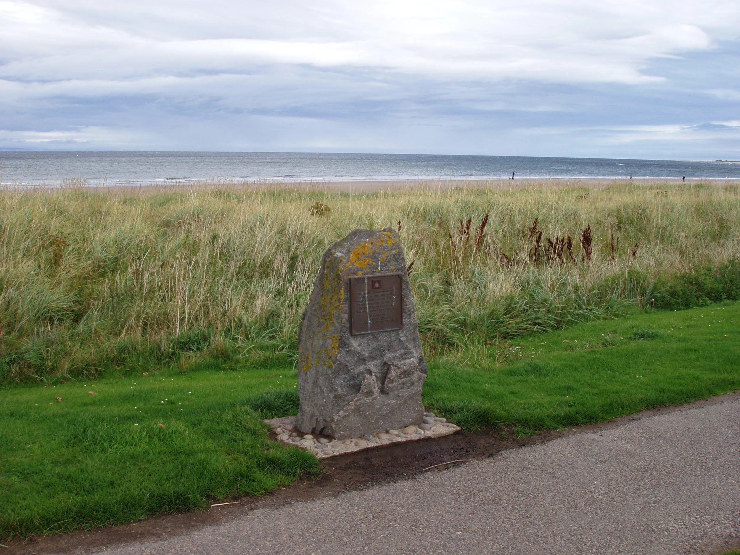 Memorial to 3rd Division on the beach at Nairn, Moray Firth