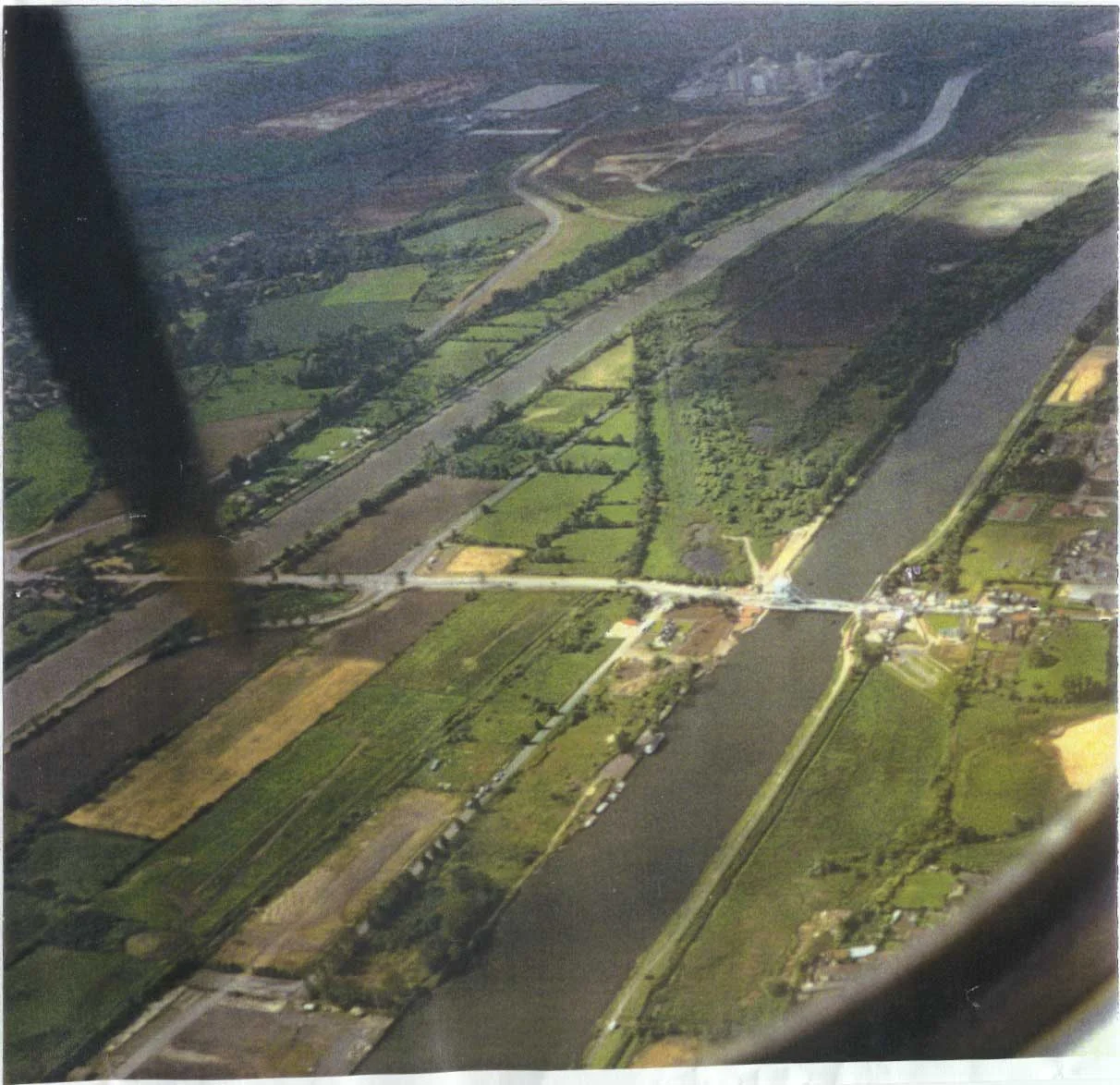 The two bridges seen from the air post-war. Photo by Jack Prior