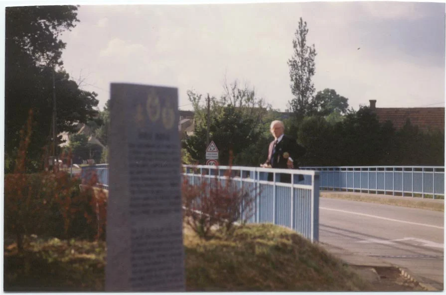 Len revisits Horsa Bridge, where Gun F3 was dug in