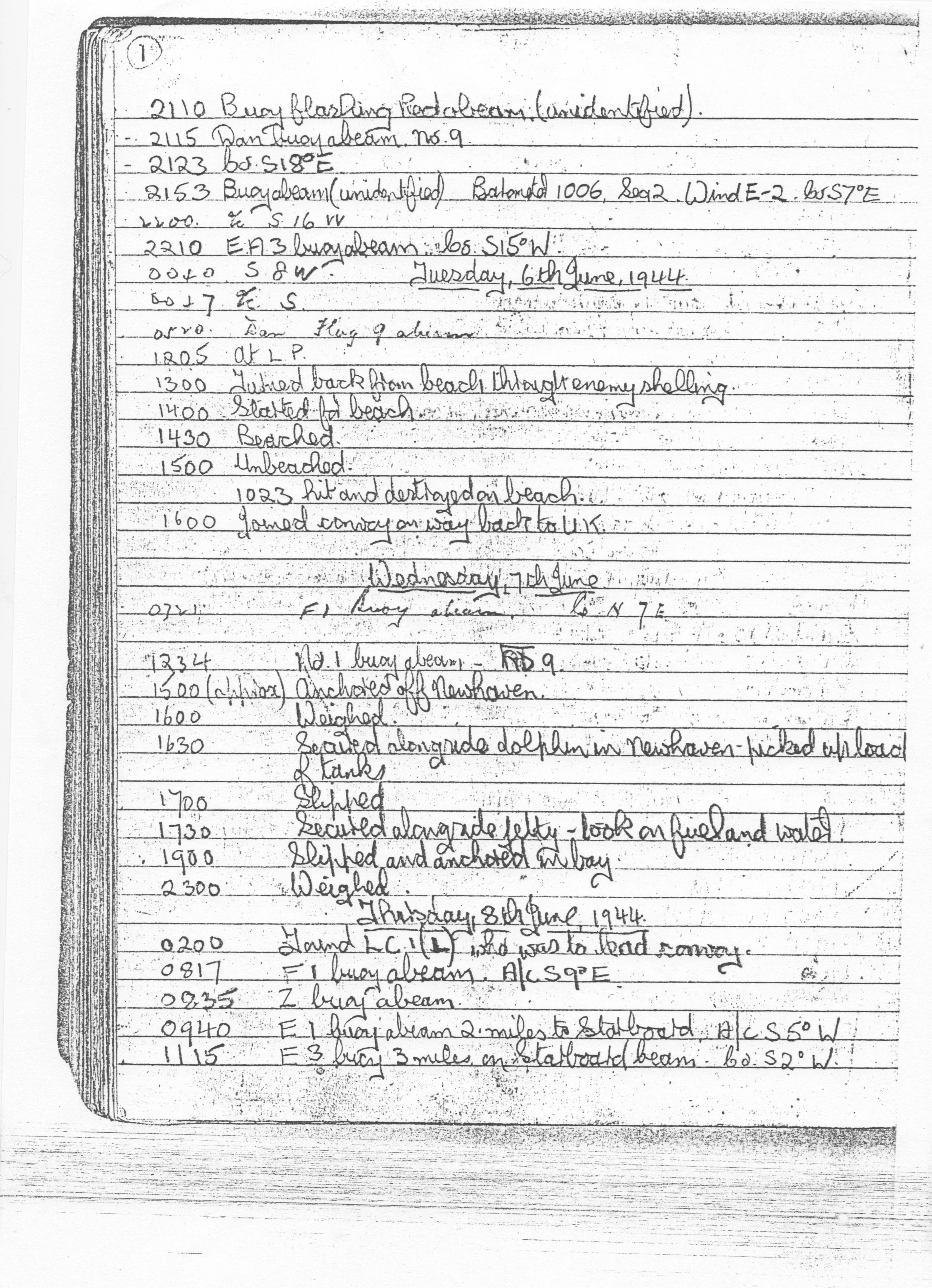 The log of LCT 627 for the days leading up to D-Day (2)