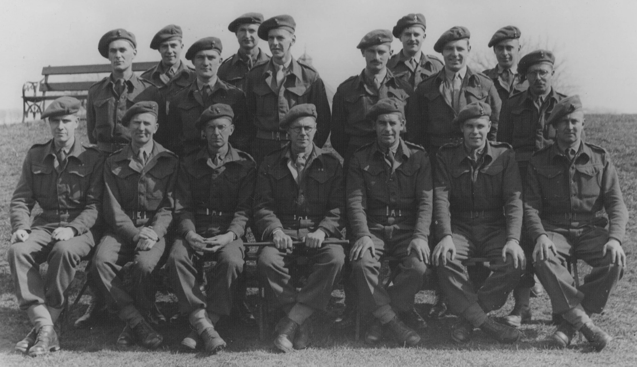 Officers of 319 Battery, 92nd LAA, possibly in 1943