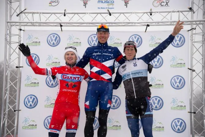 Frosty Podium at Jingle Cross