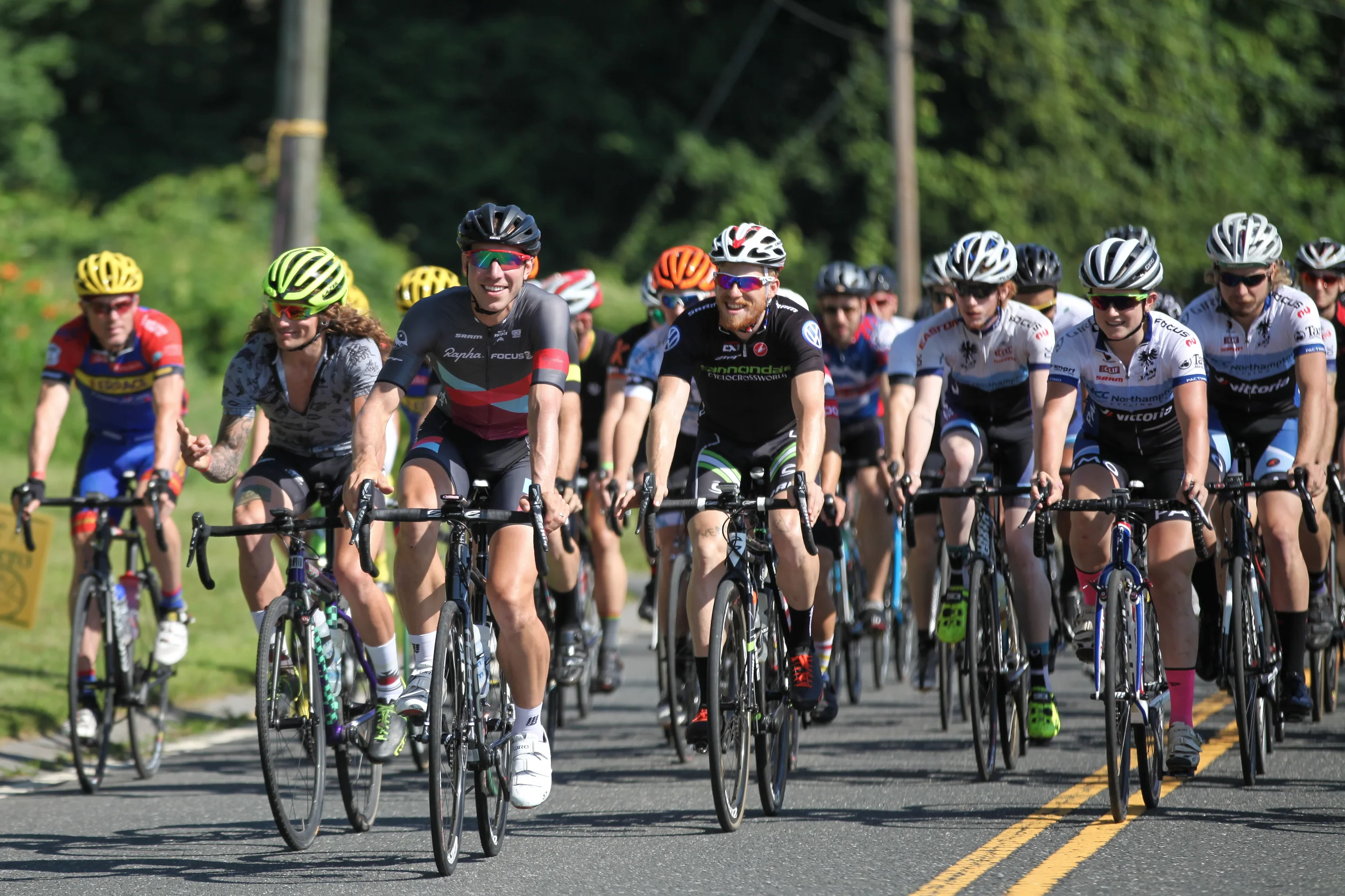Start of 2015 Grand Fundo with Jeremy Powers. Photo c. Meg McMahon.