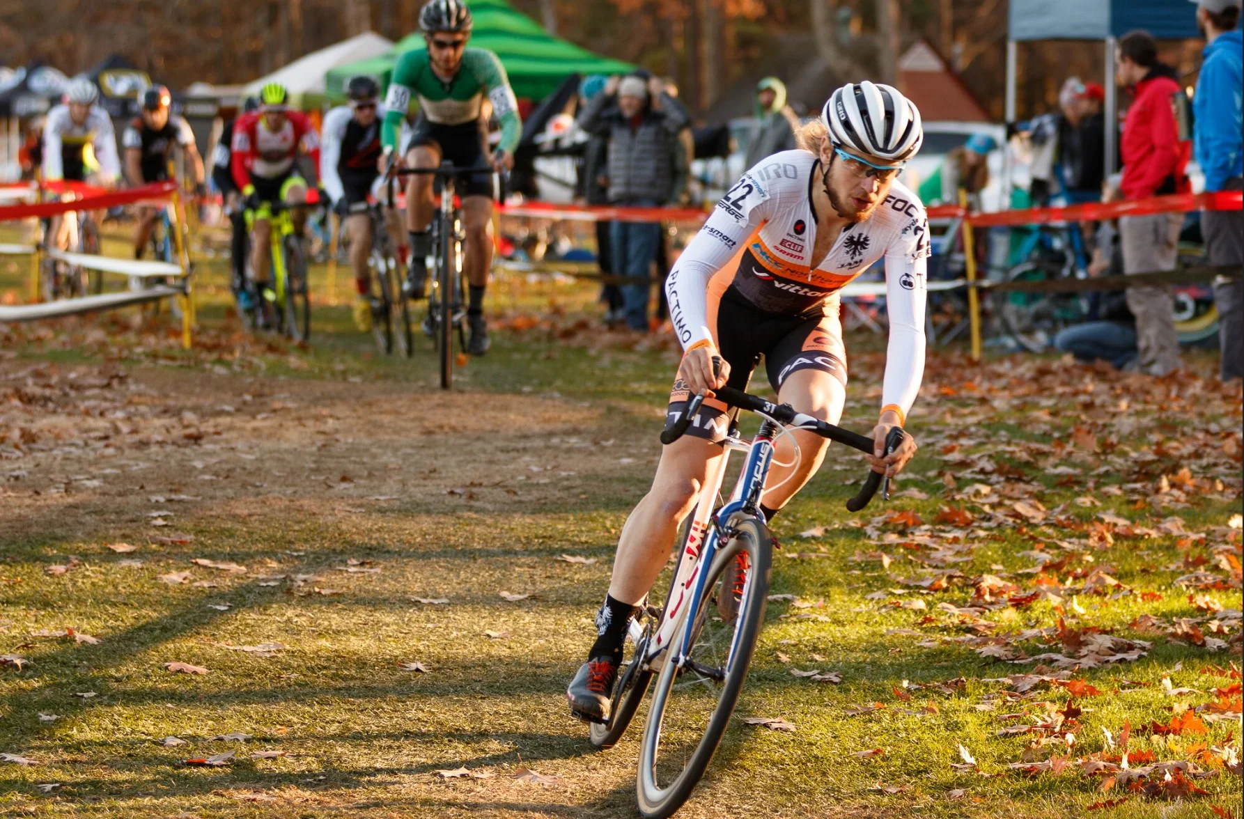 Scott Smith had an aggressive start to Sunday's race, giving him a 6th place finish overall and winning the U23. Photo by Todd Prekaski.