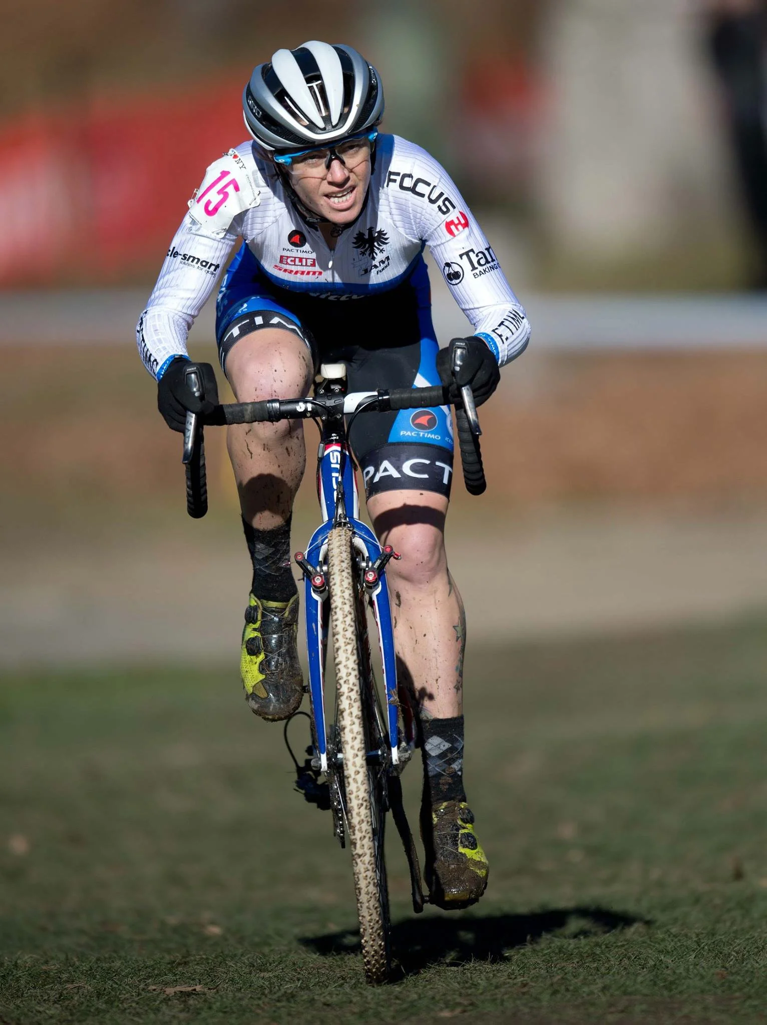 Sunny days for Jena Greaser, taking 4th on Saturday and 3rd on Sunday in Supercross Cup. Photo by Nin Lei.