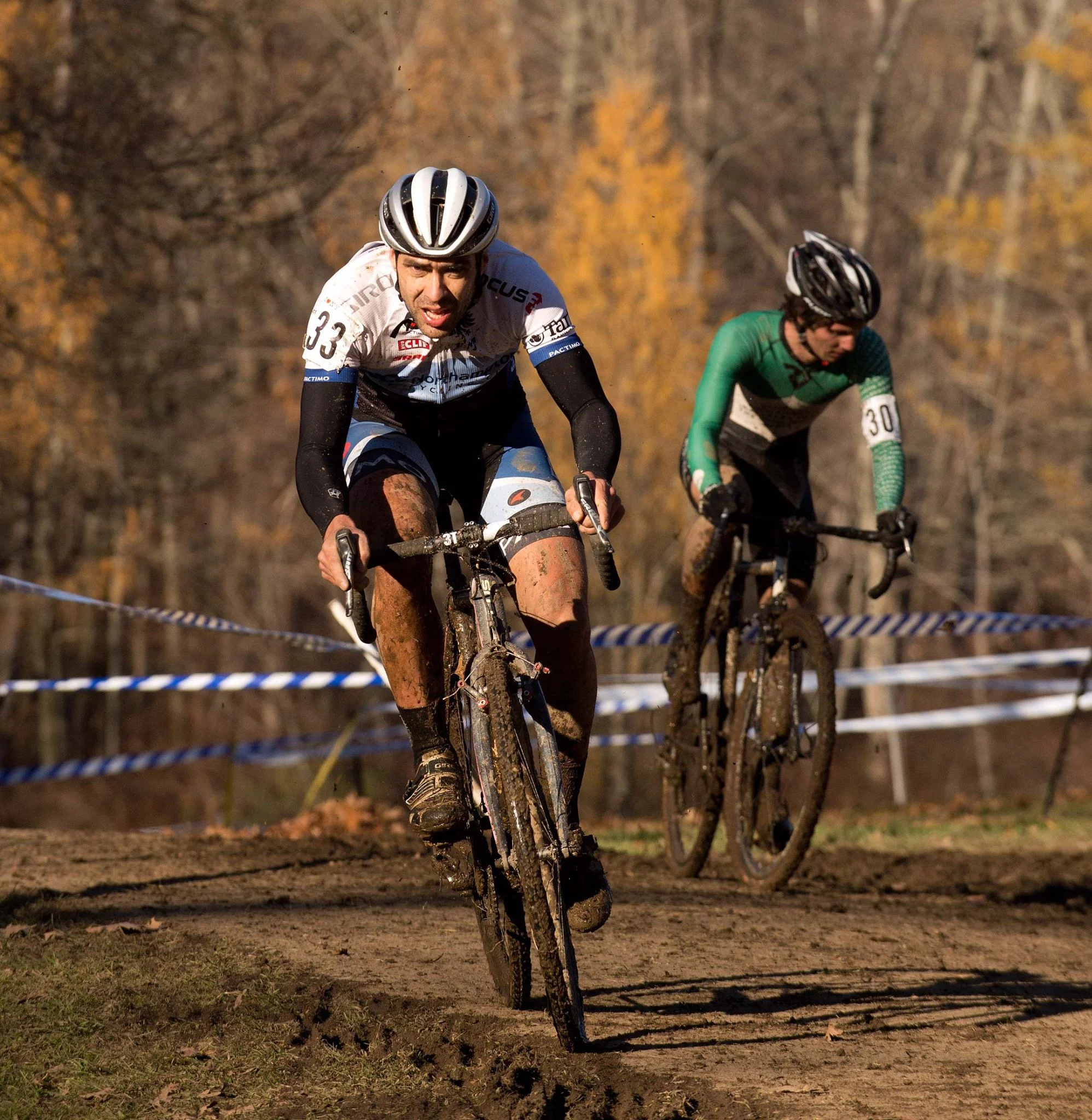 Coach Al Donahue usually crushes the master's category but this weekend opted to put the hurt on the elites, finishing 13th on Saturday. Photo by Nin Lei.