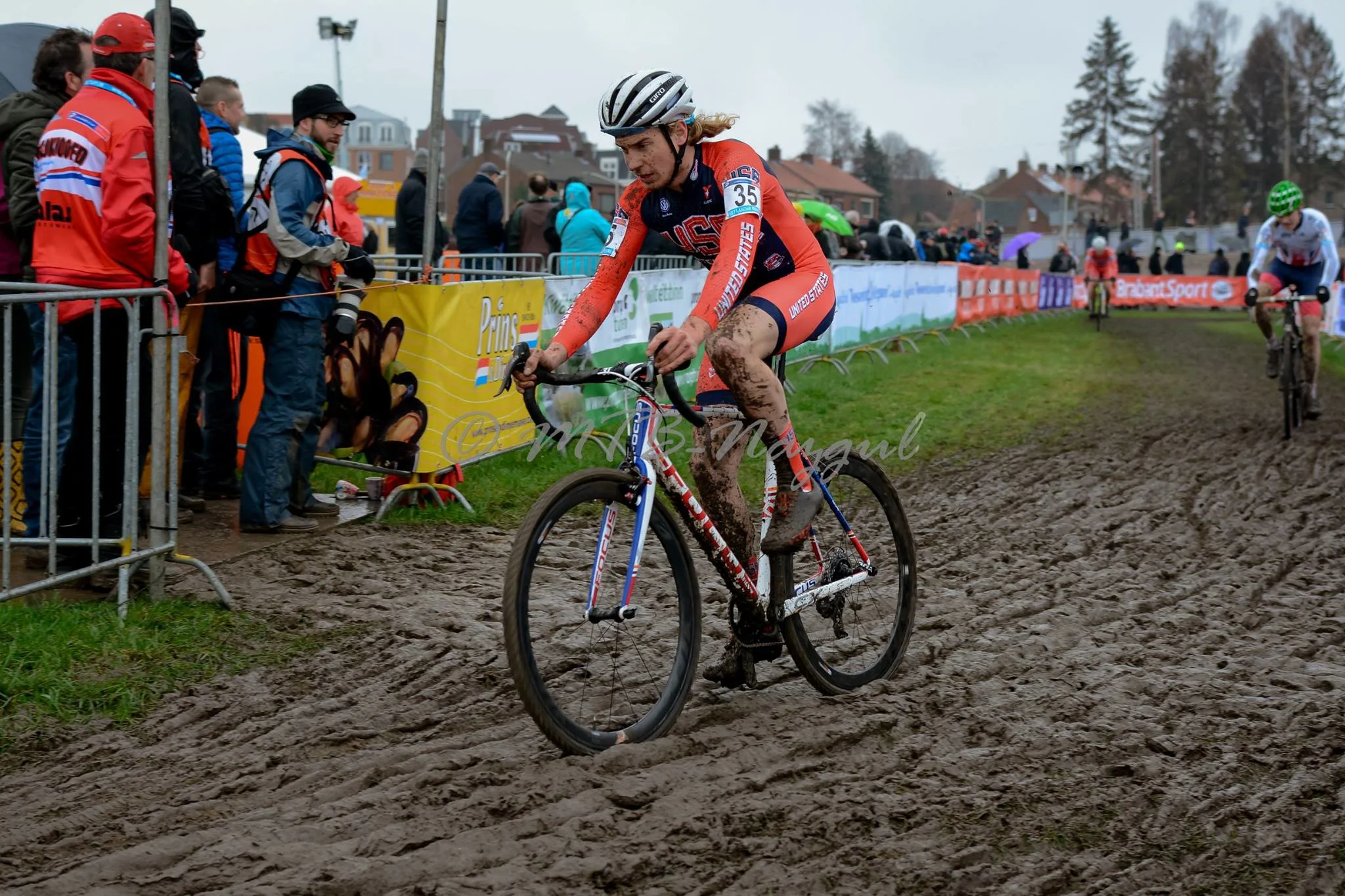 Scott Smith welcomed the mud and ruts in his first-ever World Cup race. Photo by Kristel Van Gilst.